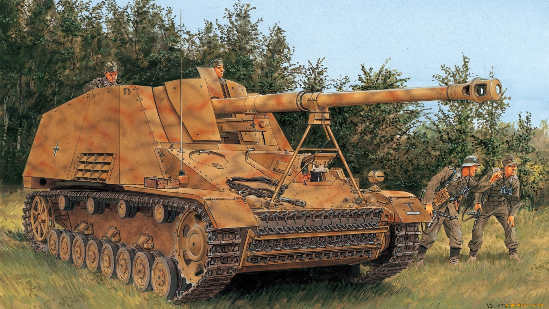 рисованные, армия, ron, volstad, sdkfz, 164