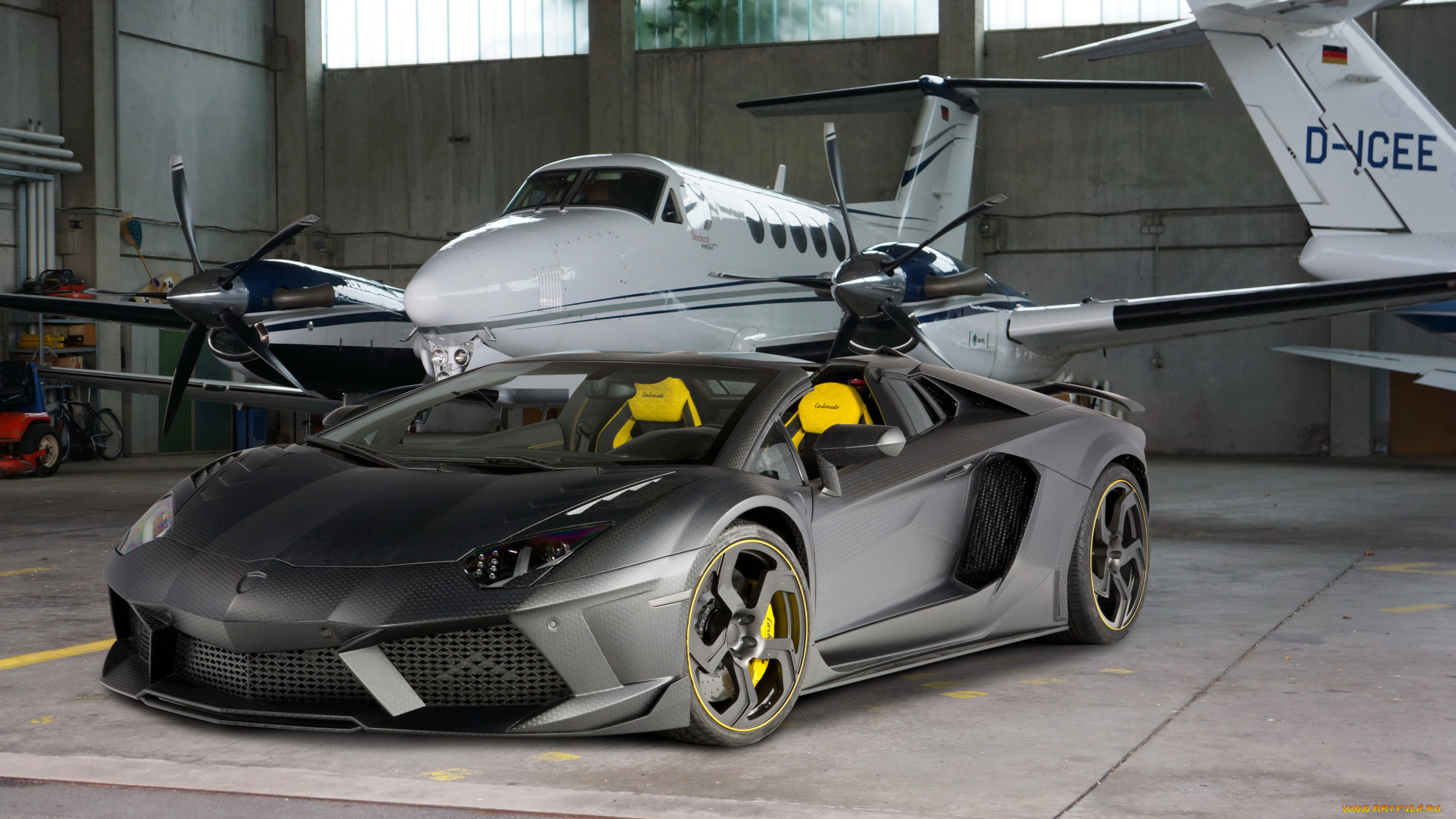 2014, mansory, carbonado, apertos, , lamborghini, aventador, lp700-4, автомобили, lamborghini, mansory, ангар, apertos, aventadorсерый, самолет, carbonado