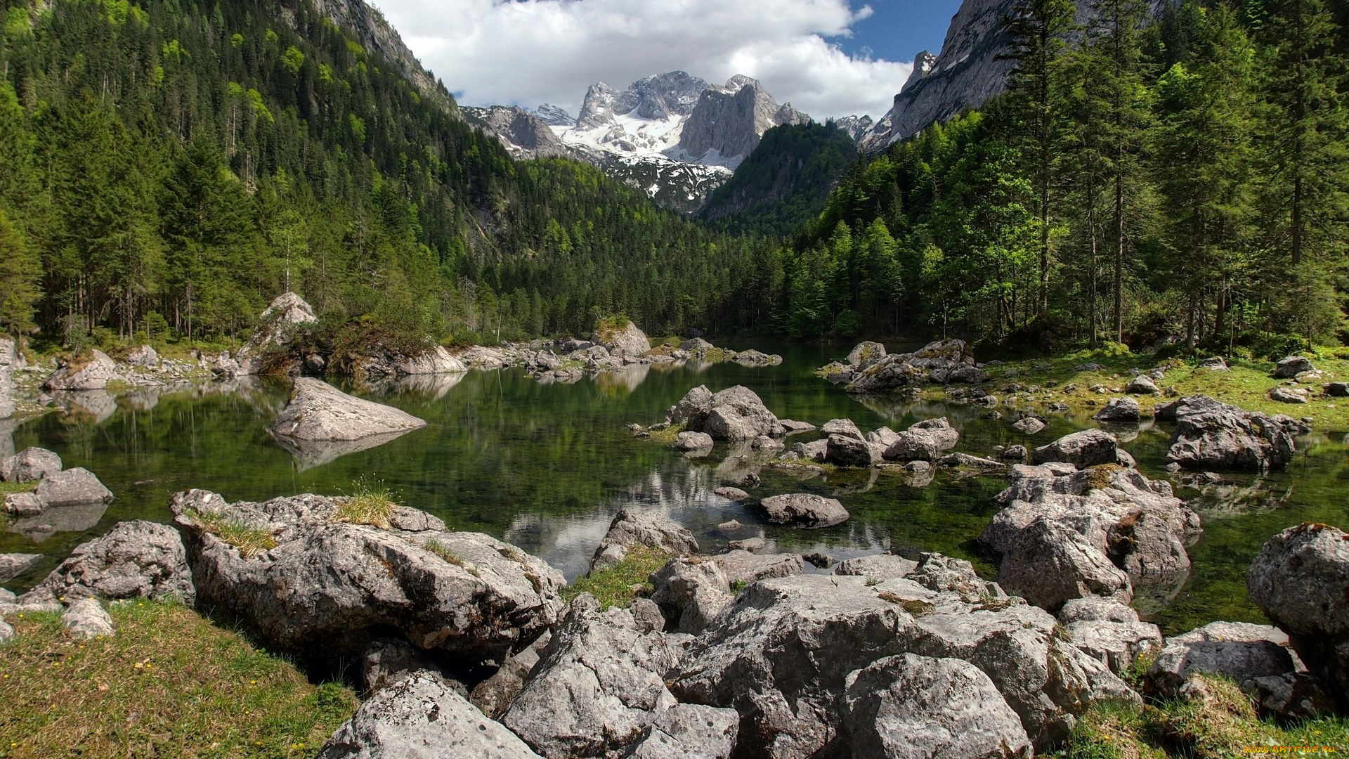 природа, реки, озера, вода, небо, камни