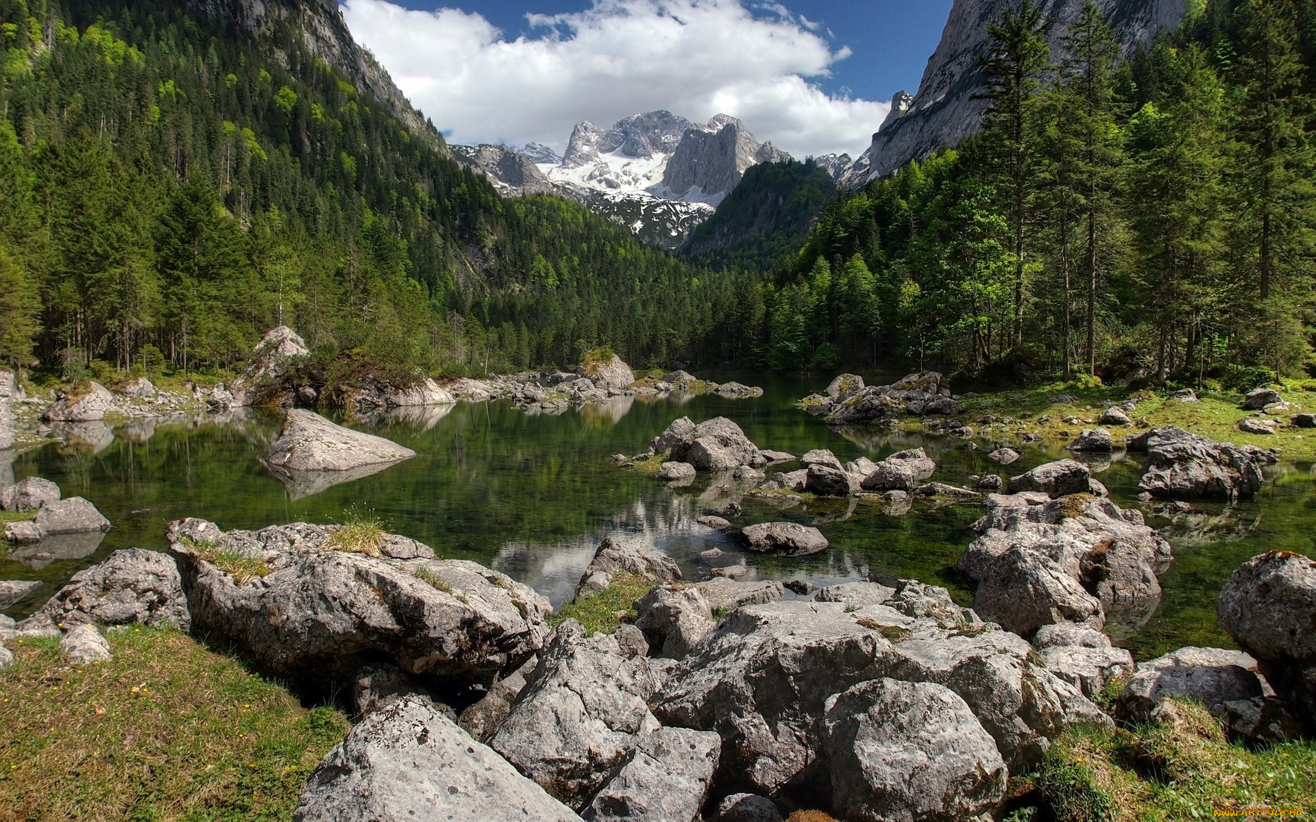 природа, реки, озера, вода, небо, камни