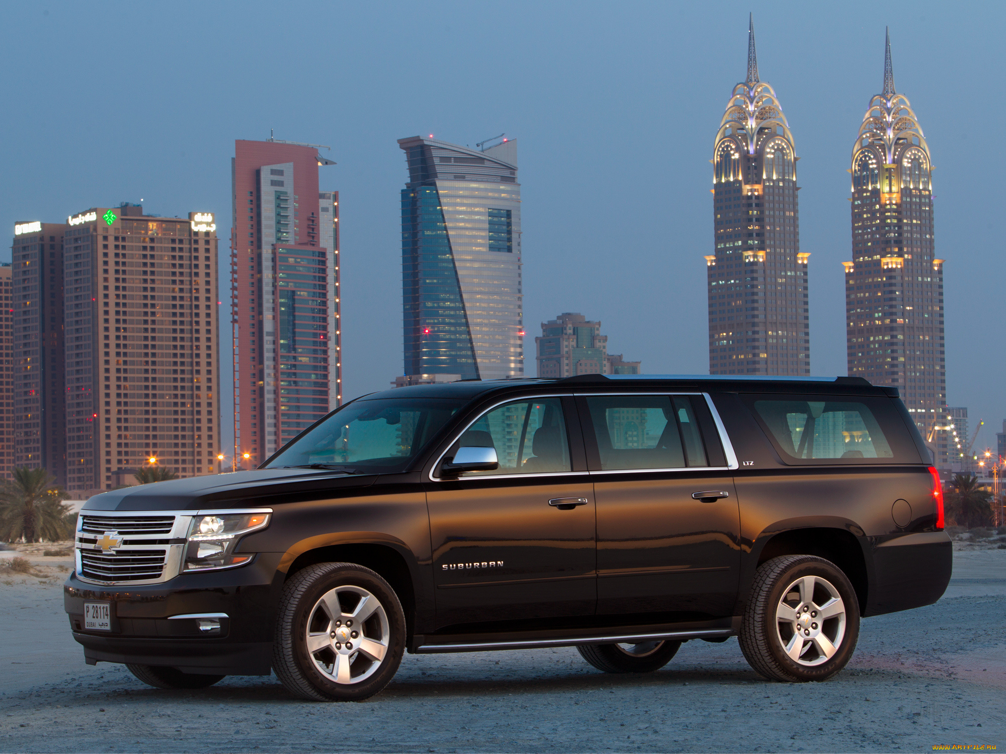 автомобили, chevrolet, 2014, suburban, темный