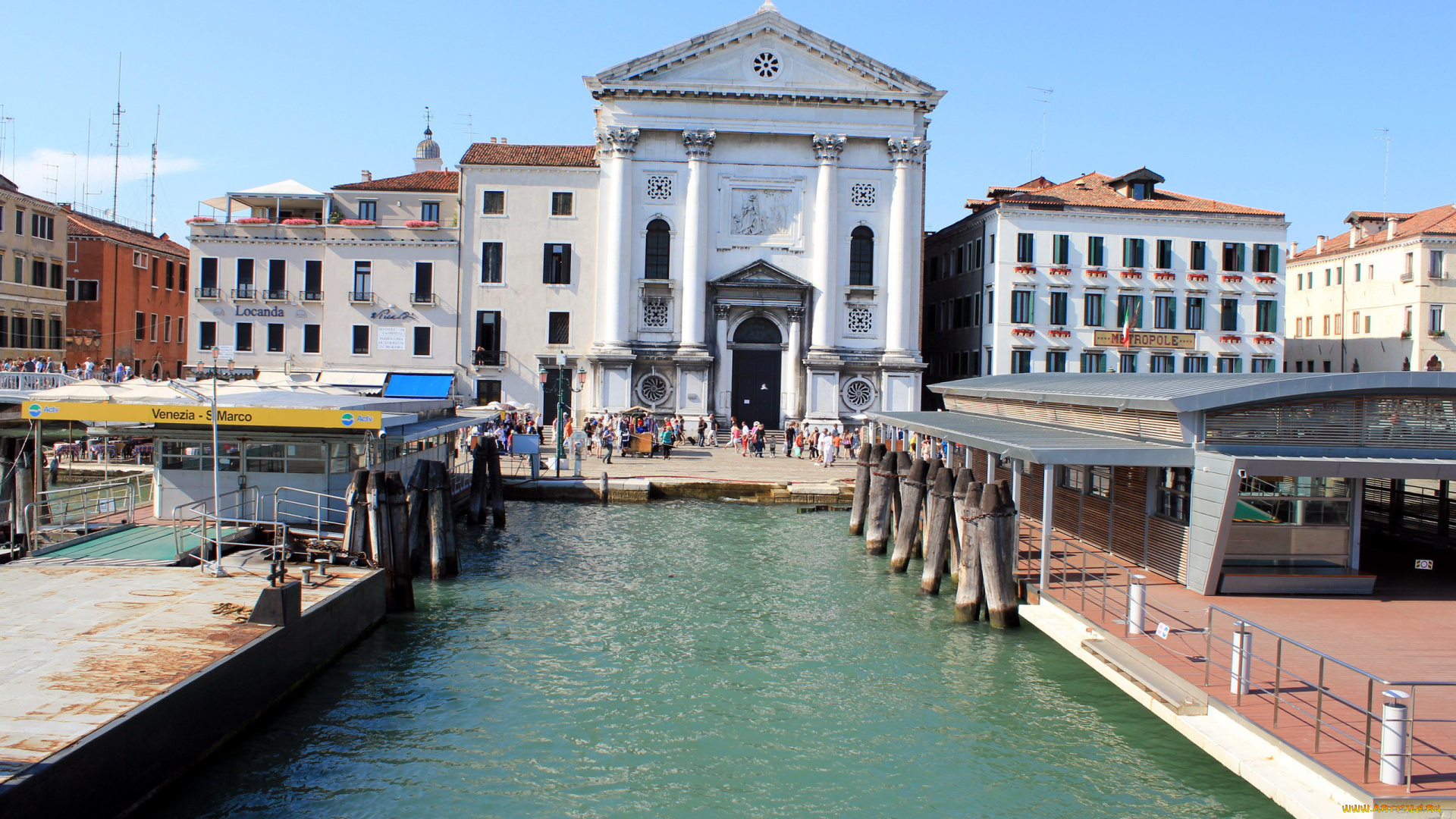 города, венеция, , италия, туристы, причал