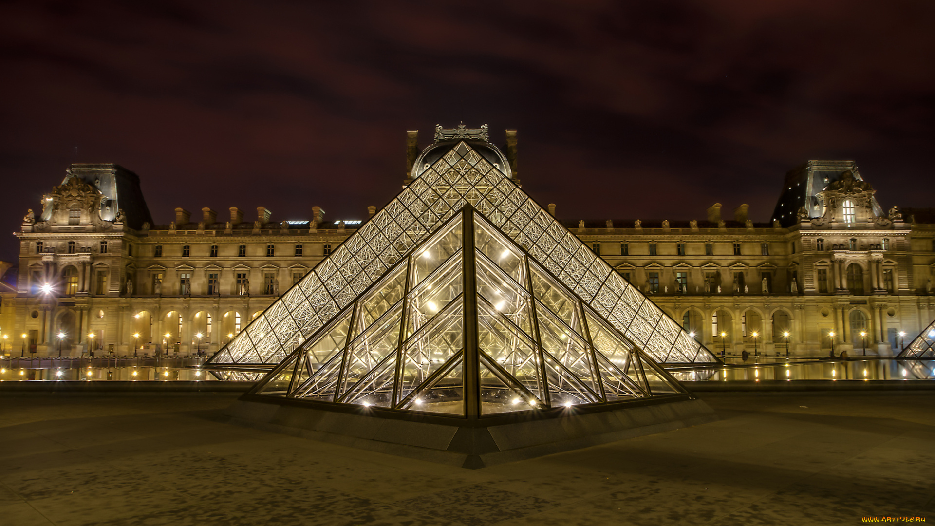 louvre, города, париж, , франция, пирамида