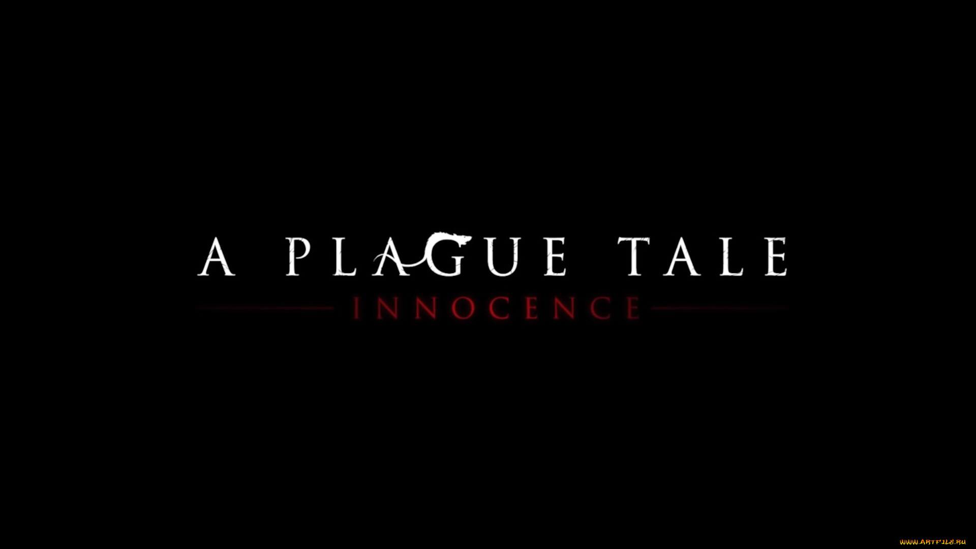 видео, игры, a, plague, tale, , innocence, надпись, черный, фон