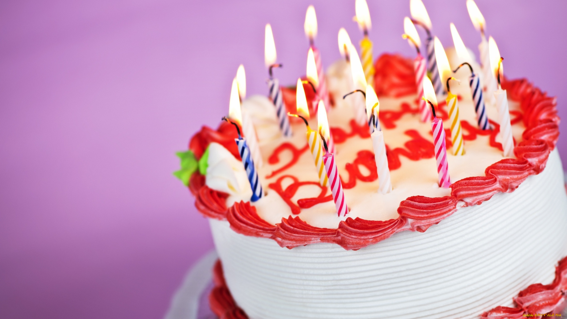 праздничные, день, рождения, торт, свечи