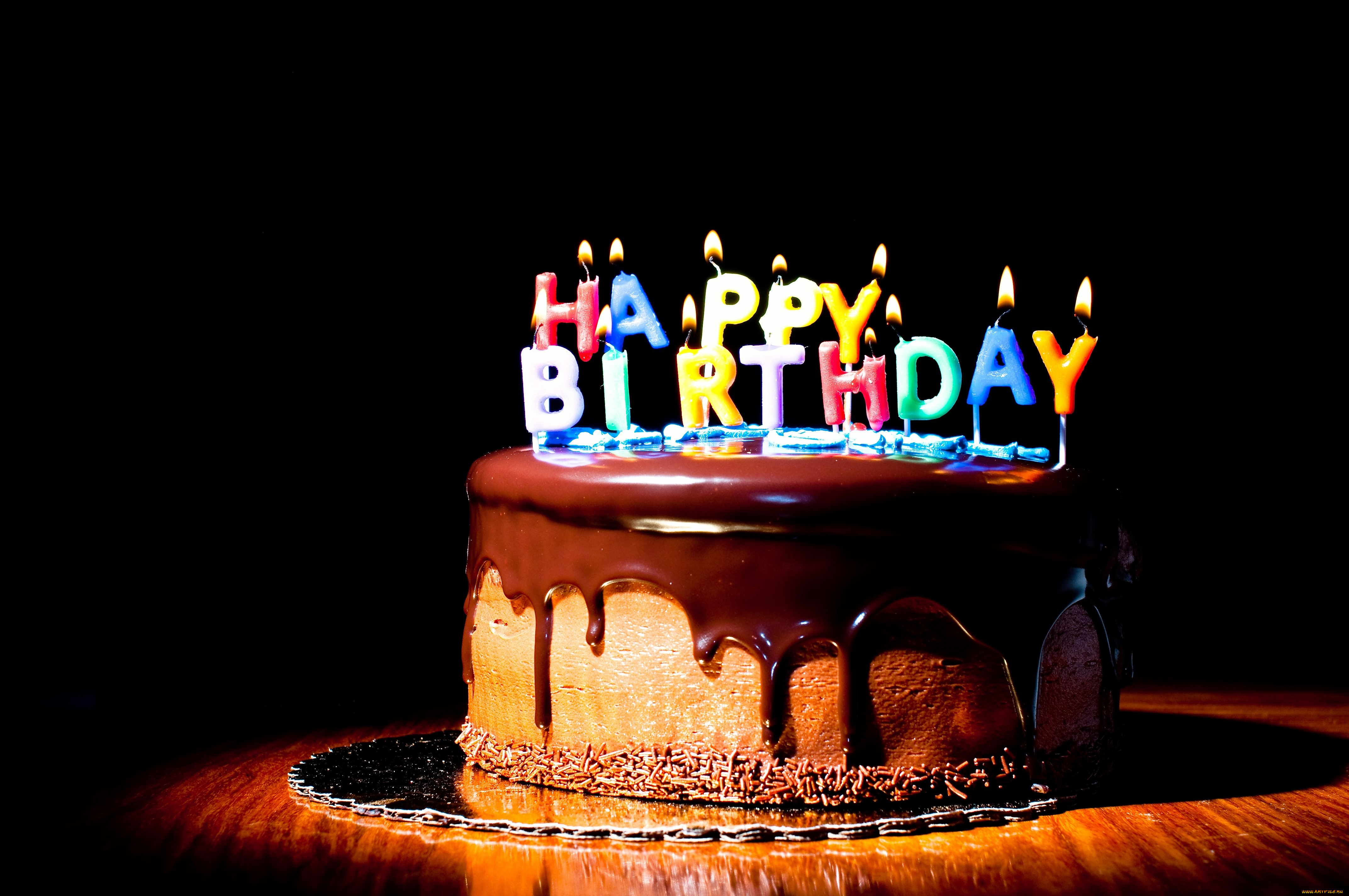 праздничные, день, рождения, торт, свечи, поздравление
