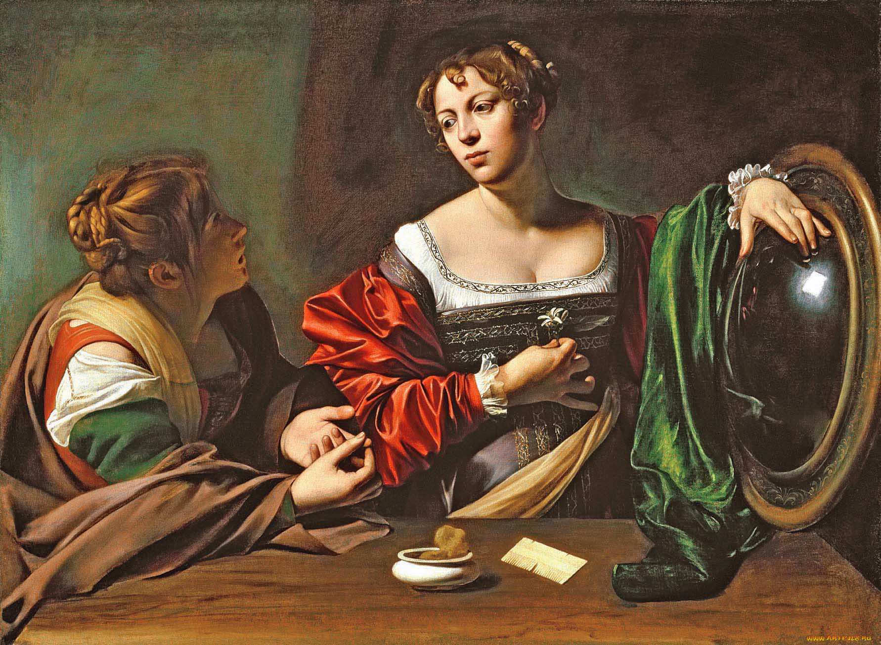 martha, and, mary, magdalene, рисованные, caravaggio, барокко