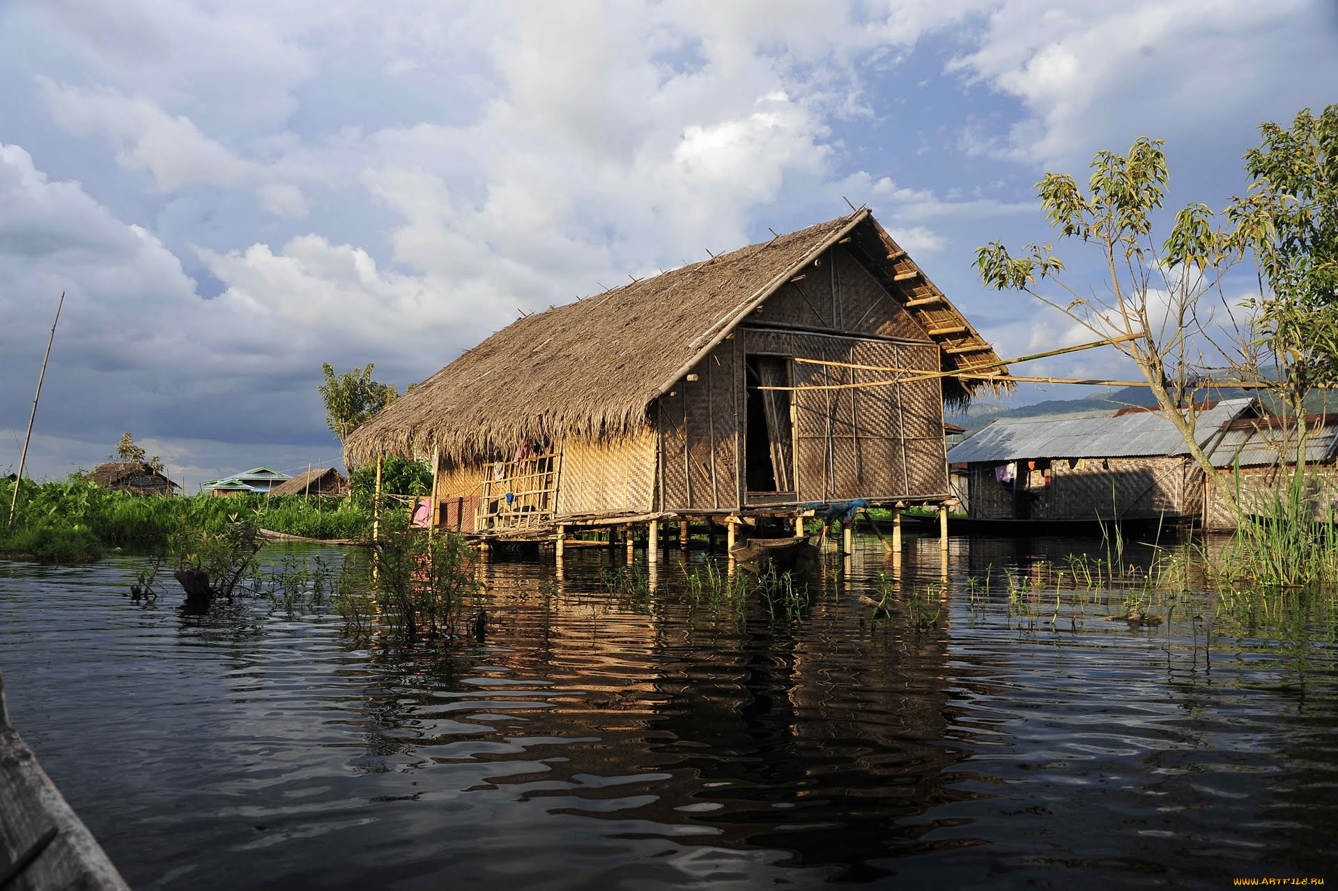 myanmar, inle, lake, разное, сооружения, постройки, бирма