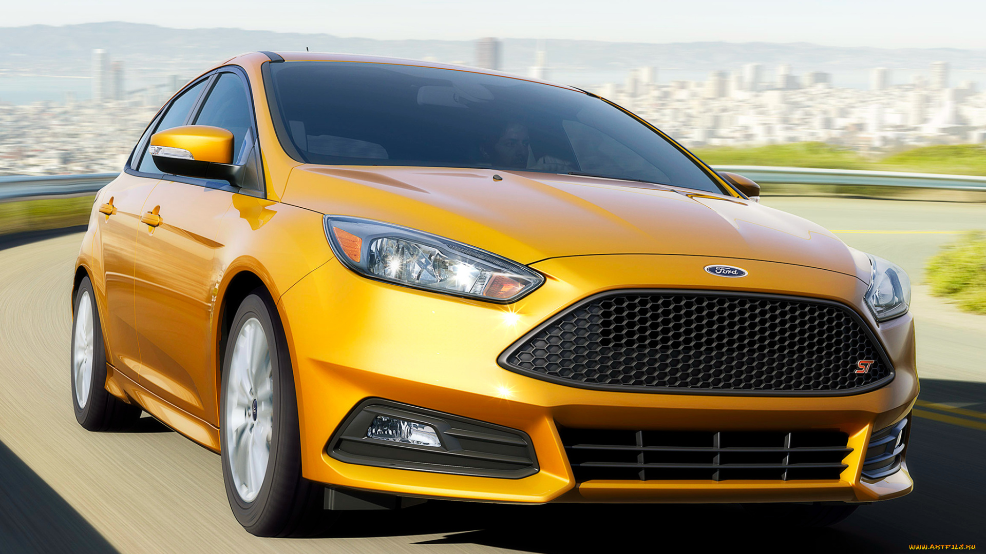 автомобили, ford, focus, st, 2014г, желтый