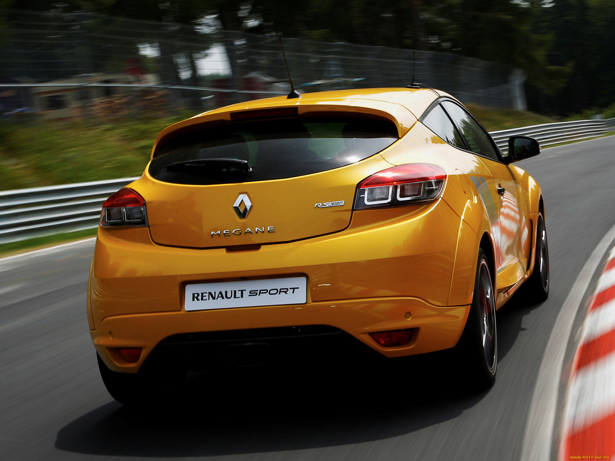 автомобили, renault, mеgane, r, s, 275, trophy, 2014г, желтый