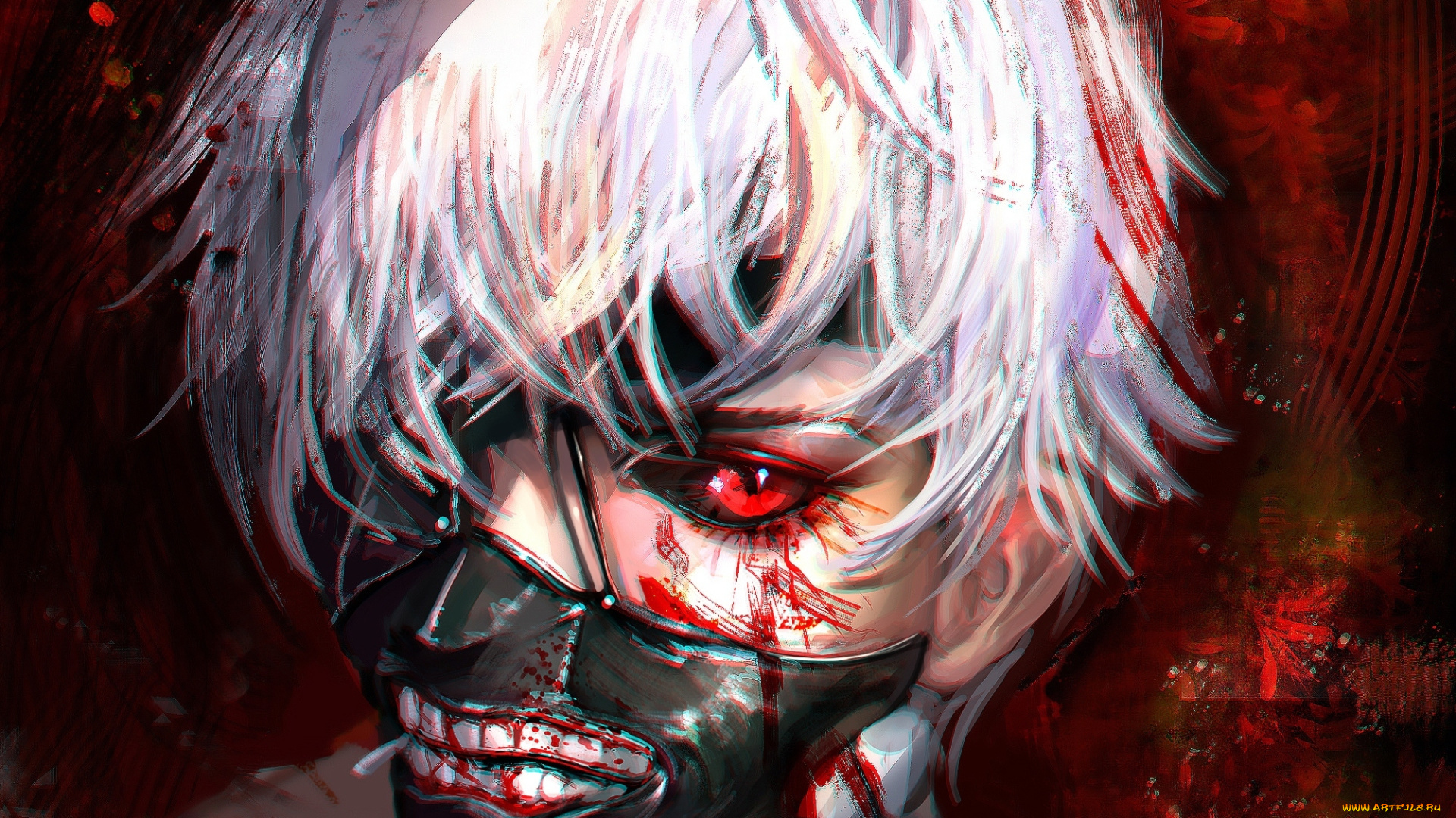 аниме, tokyo, ghoul, tokyo, ghoul, kaneki, art, anime, ken, лицо