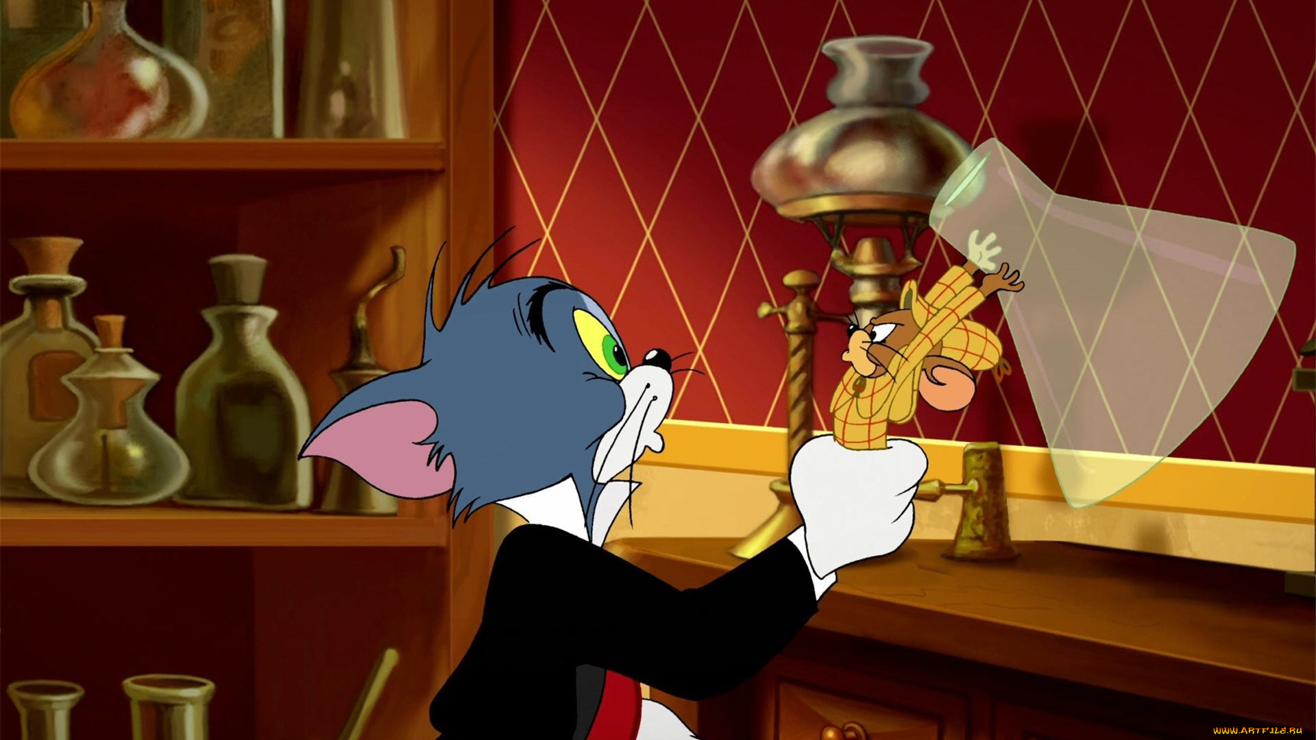 мультфильмы, tom, and, jerry, мышь, кот