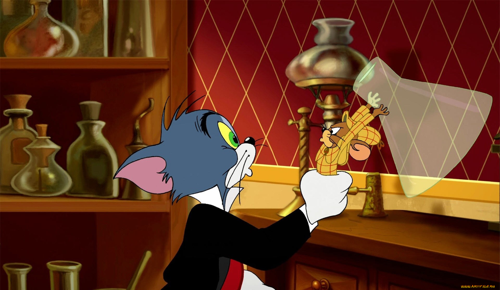 мультфильмы, tom, and, jerry, мышь, кот