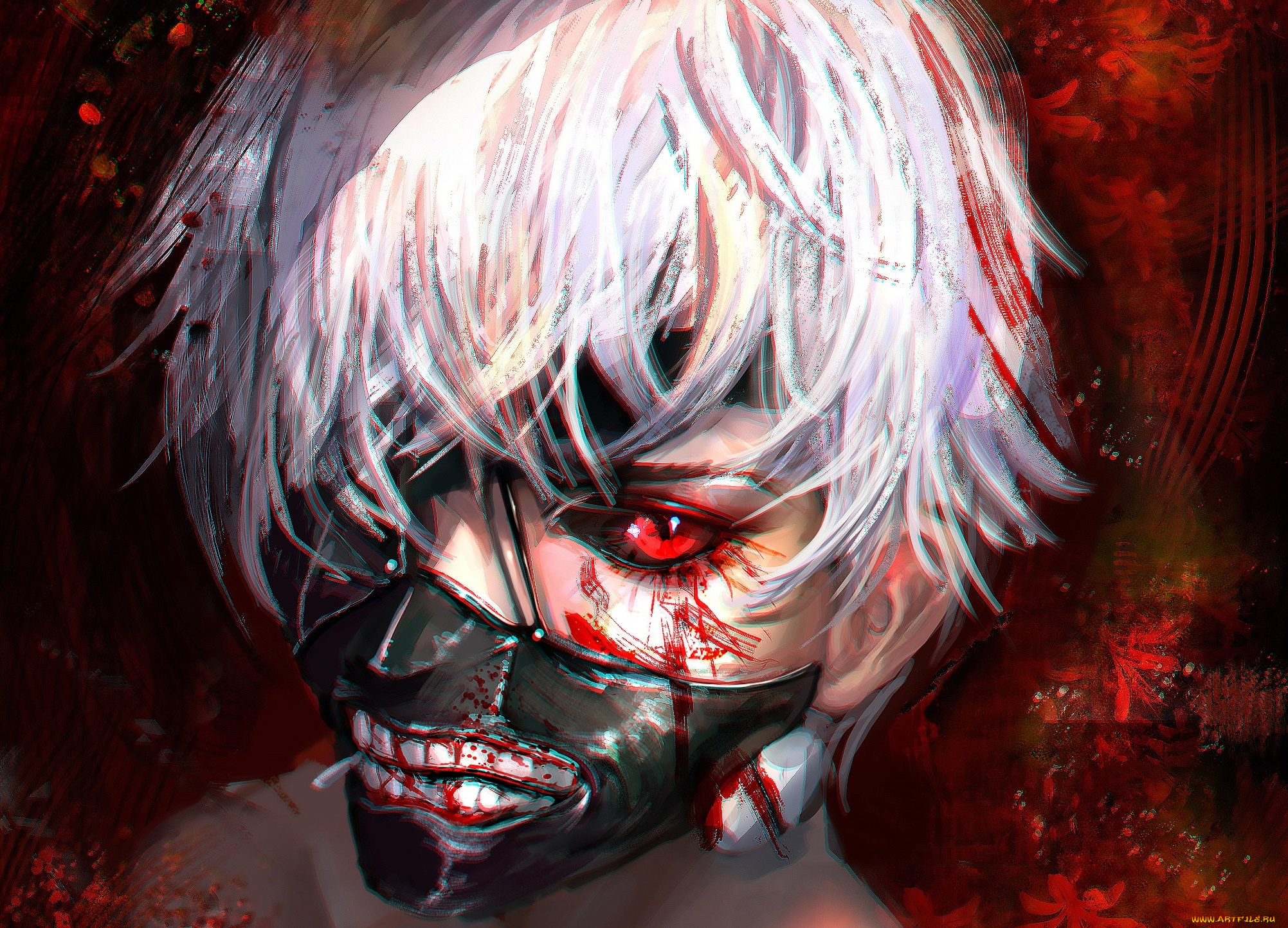 аниме, tokyo, ghoul, tokyo, ghoul, kaneki, art, anime, ken, лицо