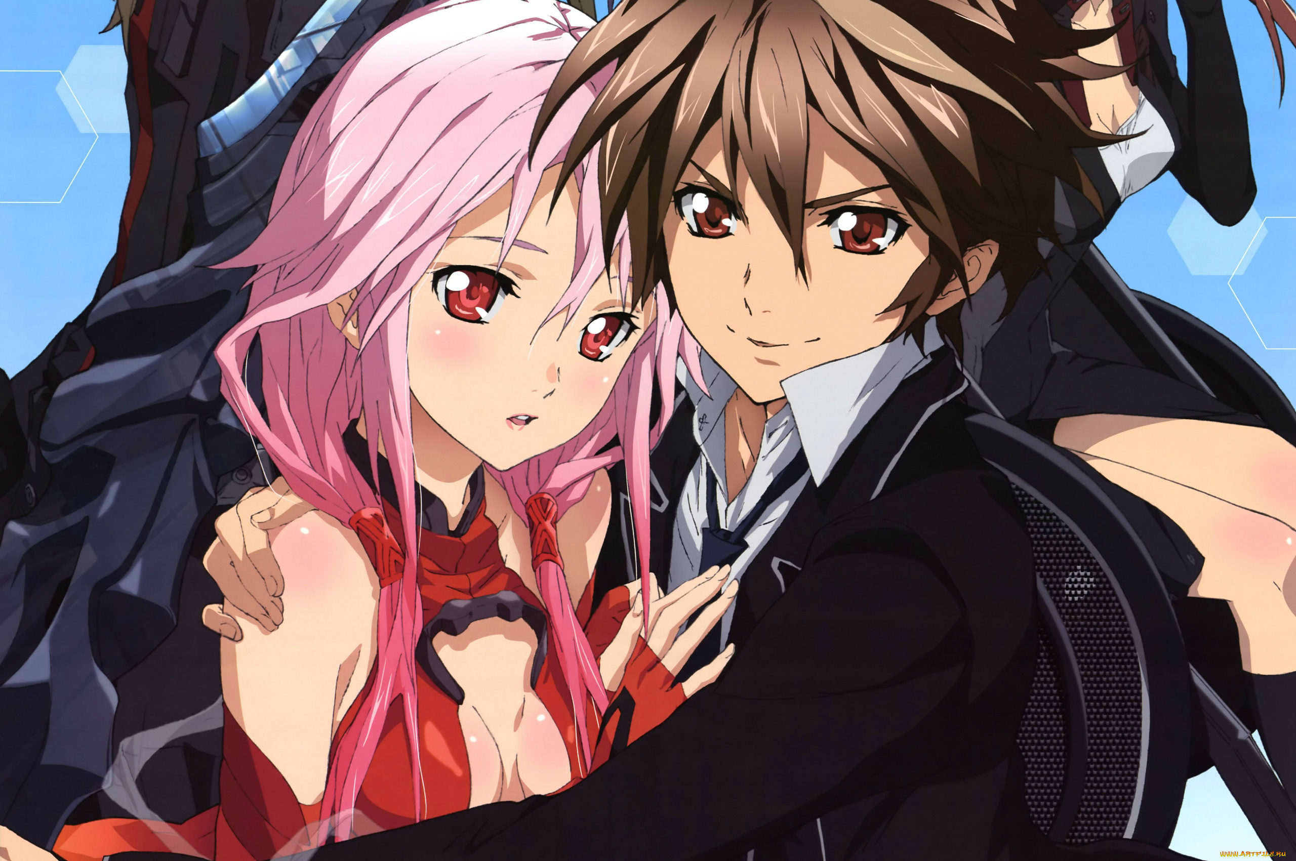 аниме, guilty, crown, yuzuriha, inori, shu, ouma, guilty, crown