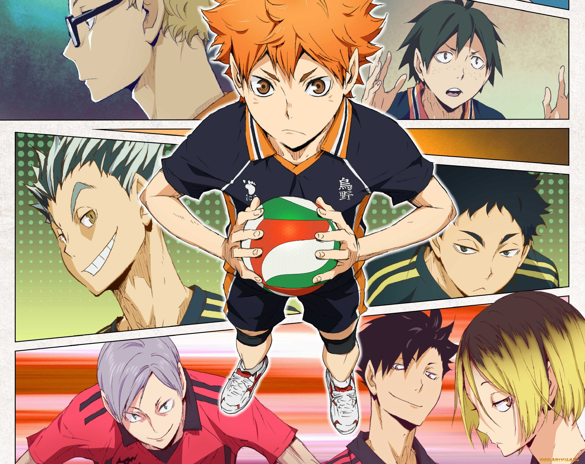 аниме, haikyuu, парни