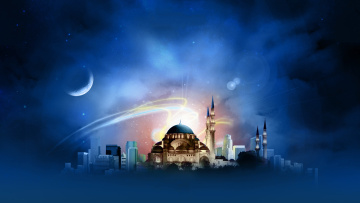 Картинка векторная+графика город+ city мечеть