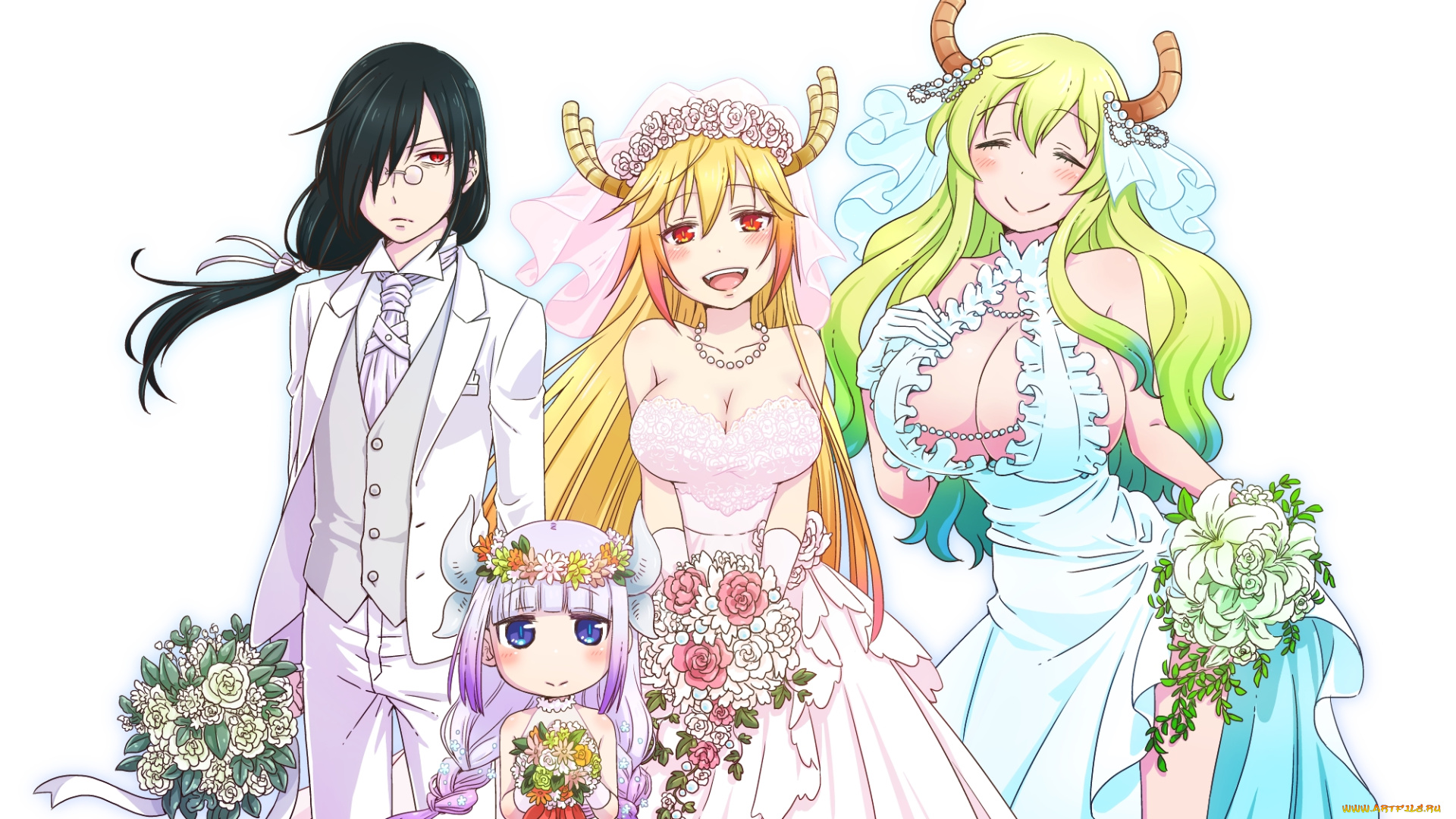 аниме, kobayashi-san, chi, no, maid, dragon, kobayashi-san, chi, no, maid, dragon