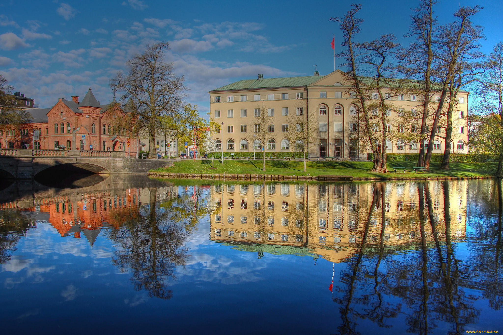 214, rebro, city, , sweden, города, -, пейзажи, здания, водоем