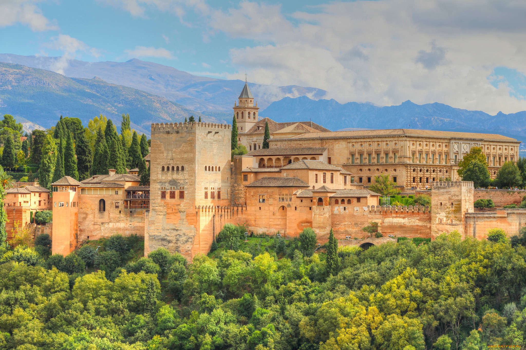 alhambra, granada, andalusia, города, -, дворцы, , замки, , крепости, фортпост