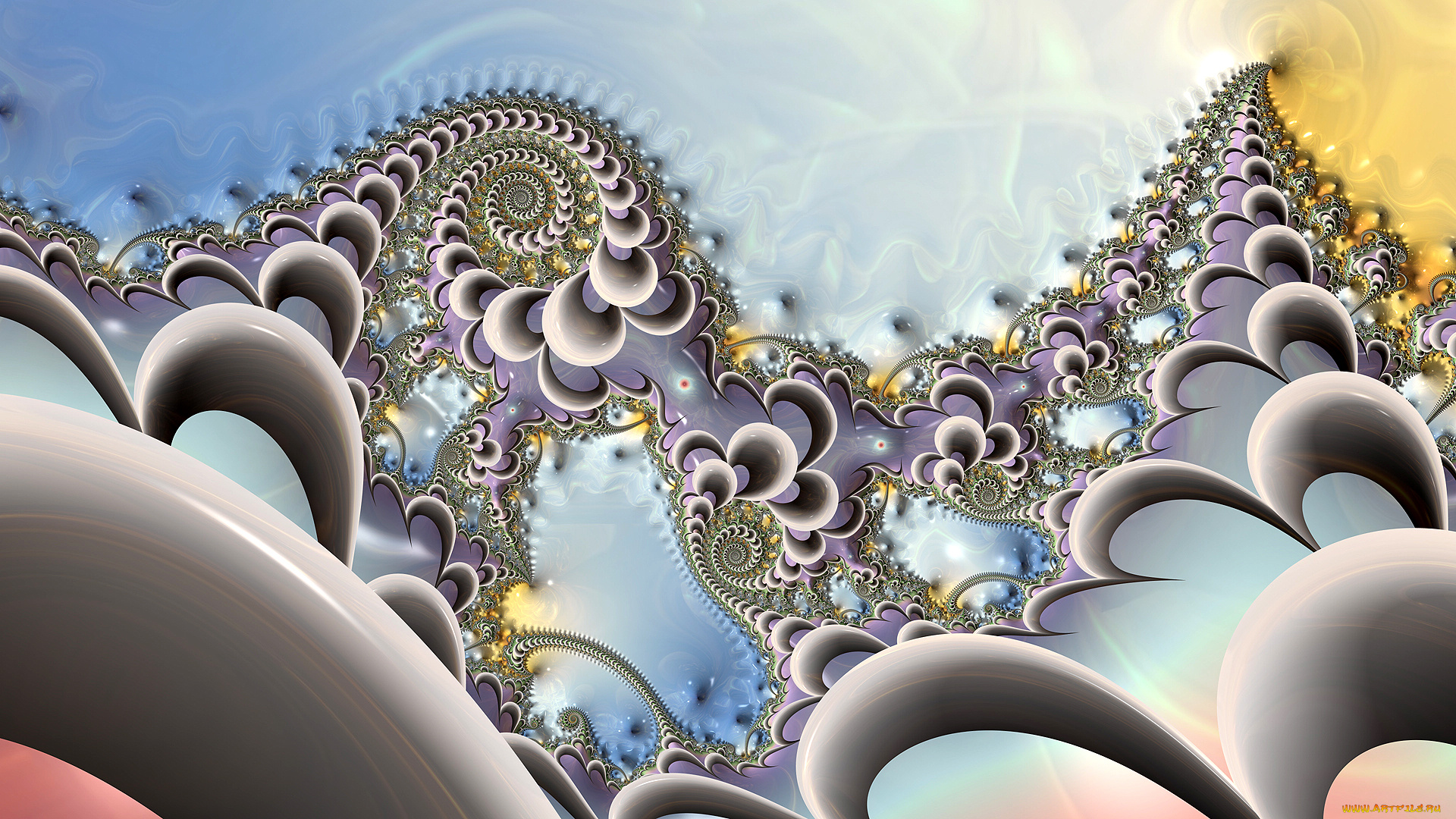 3д, графика, фракталы, , fractal, узор, фон, цвета