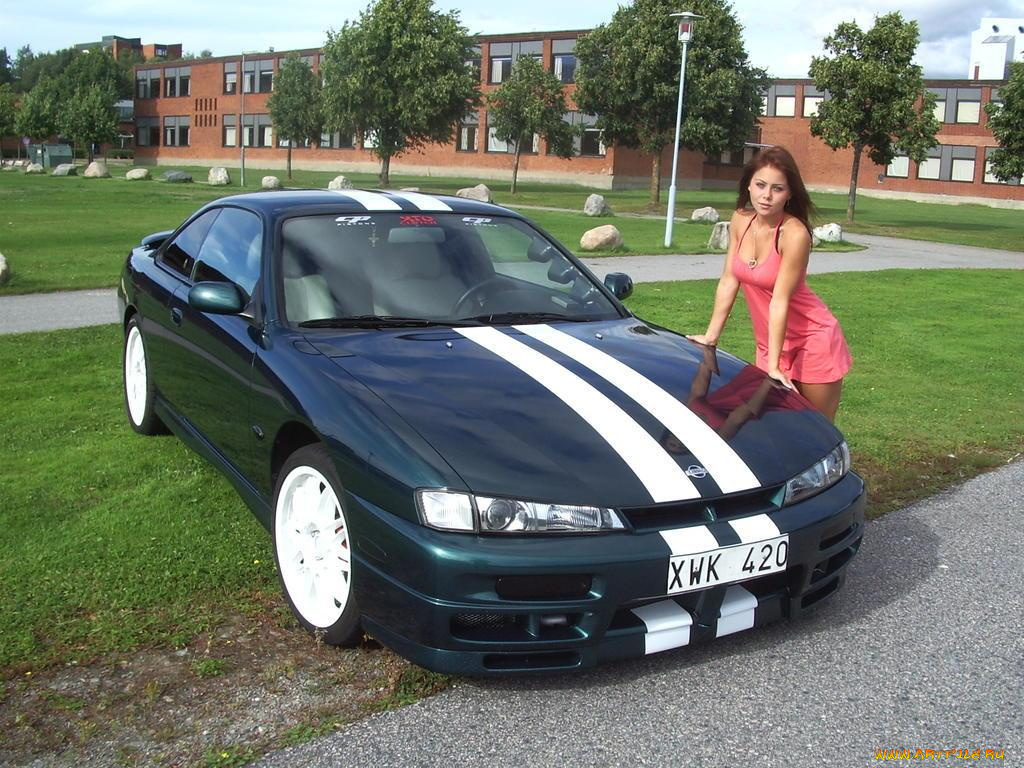 nissan, 200sx, s14a, 2000, автомобили, авто, девушками