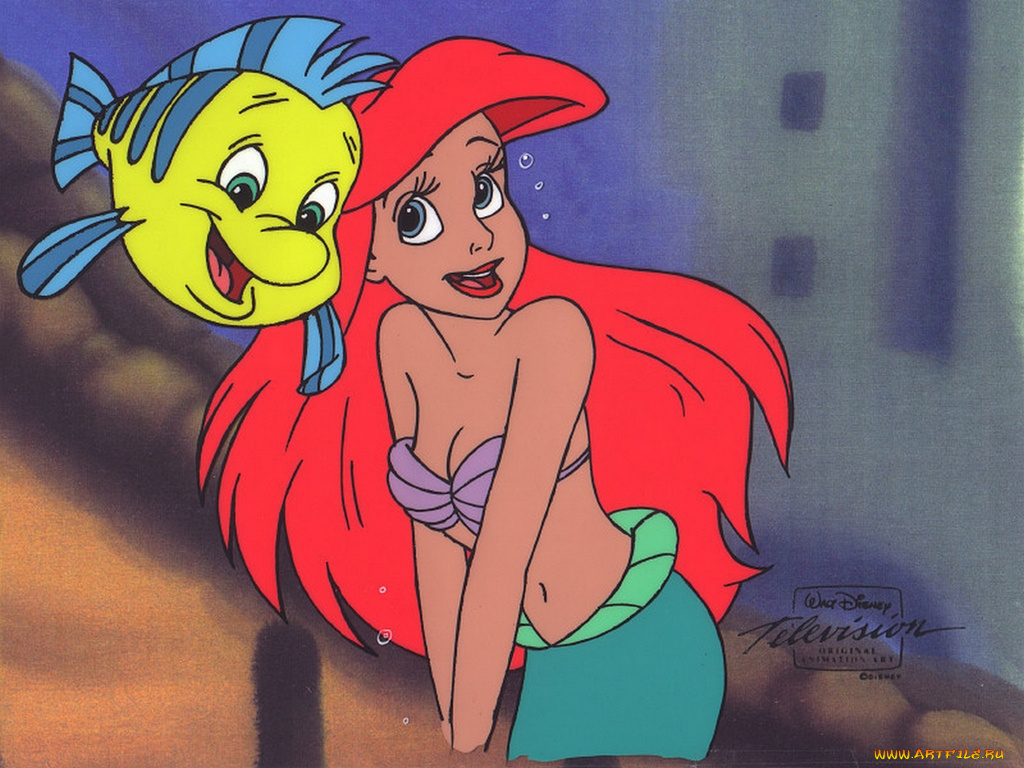 мультфильмы, the, little, mermaid