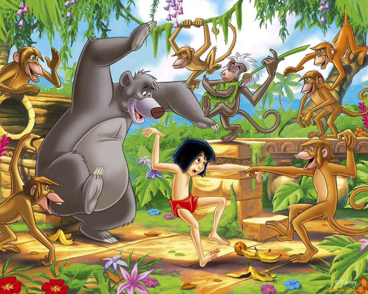 мультфильмы, the, jungle, book