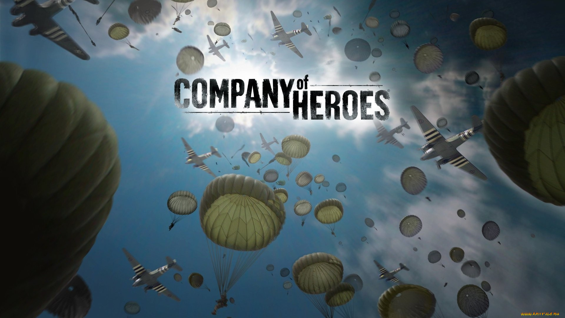 видео, игры, company, of, heroes, парашутисты