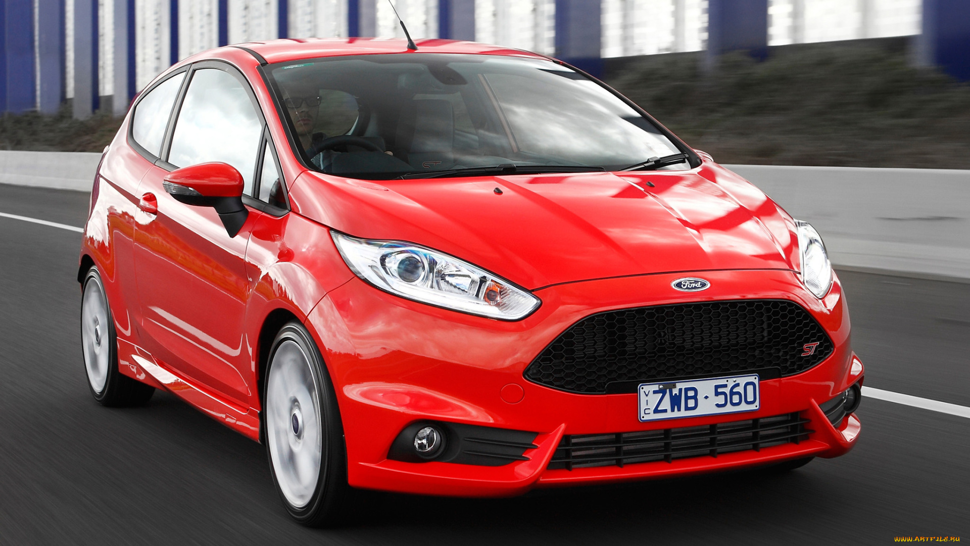 автомобили, ford, красный, fiesta, 2013г, au-spec, 3-door, st