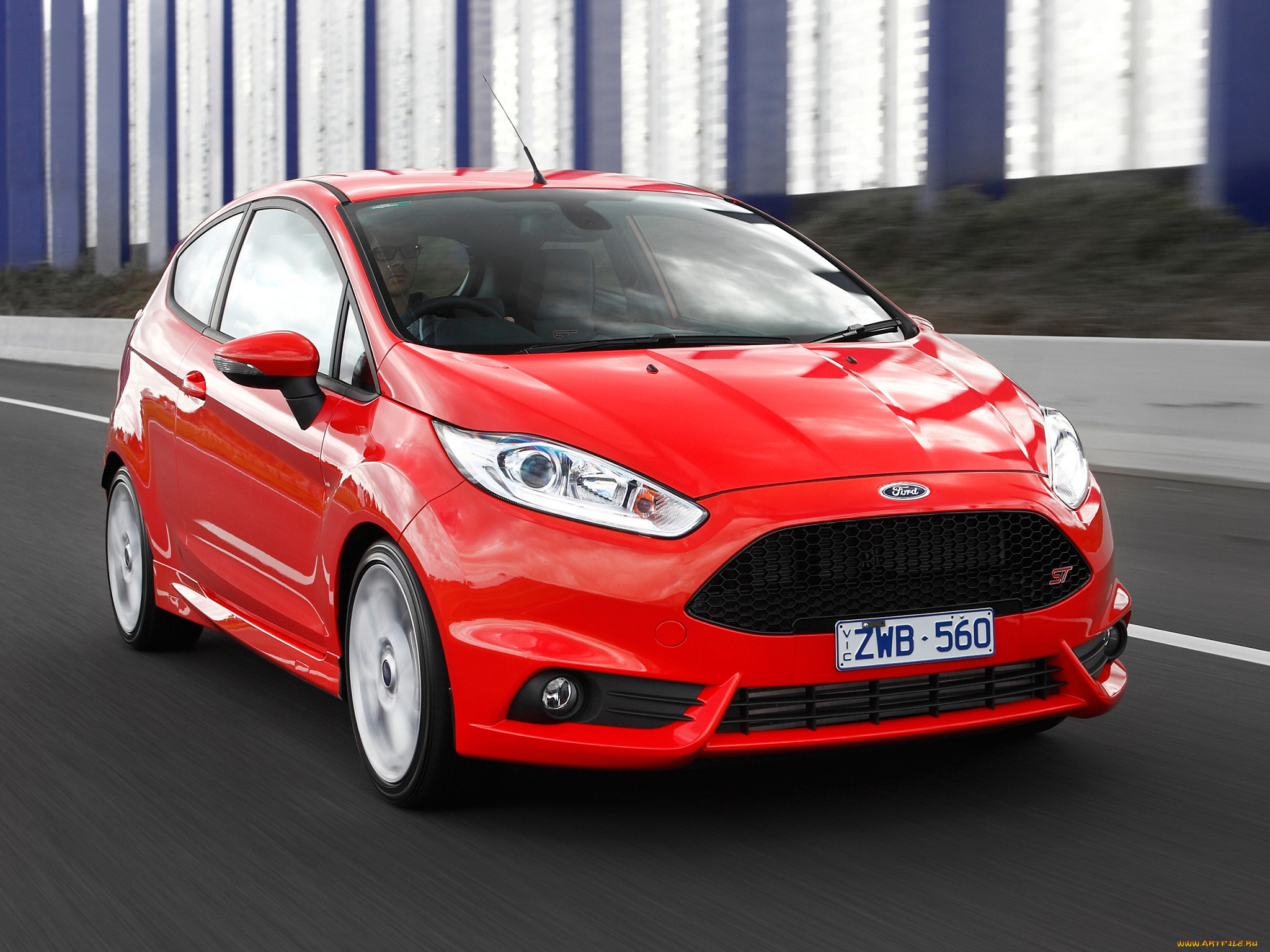 автомобили, ford, красный, fiesta, 2013г, au-spec, 3-door, st