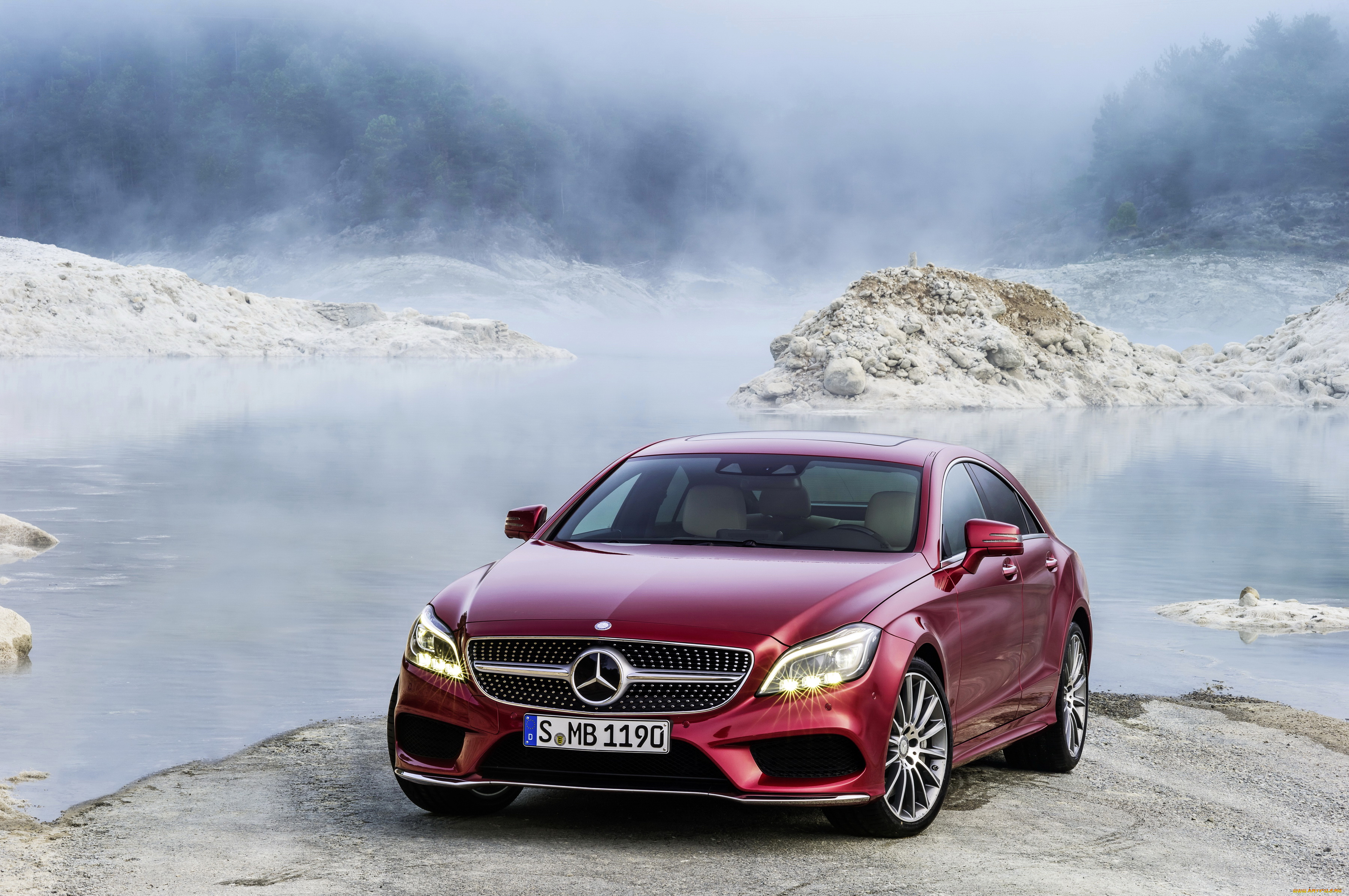 2014, mercedes-benz, cls, 500, 4matic, автомобили, mercedes-benz, туман, бордовый, matic