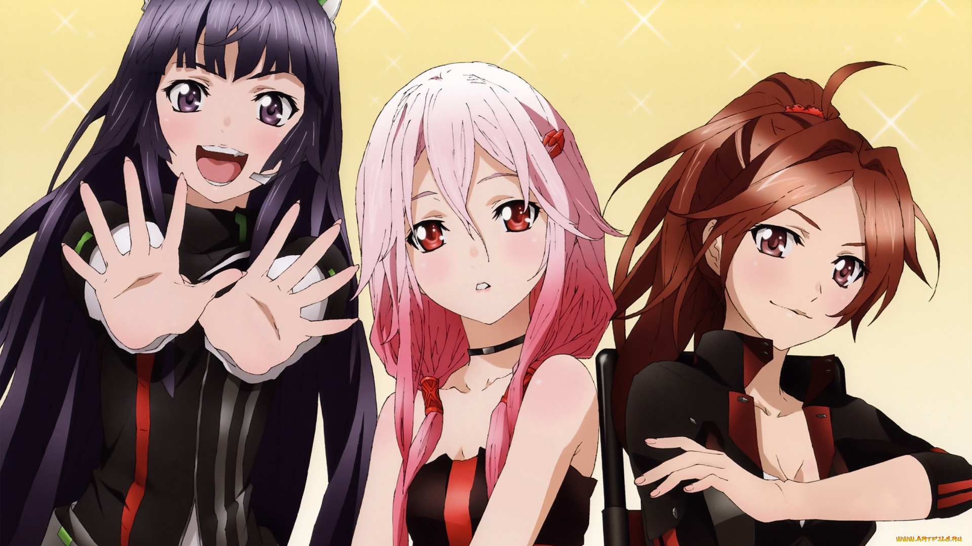 аниме, guilty, crown, guilty, crown, shinomiya, ayase, tsugumi, арт, девушки, yuzuriha, inori