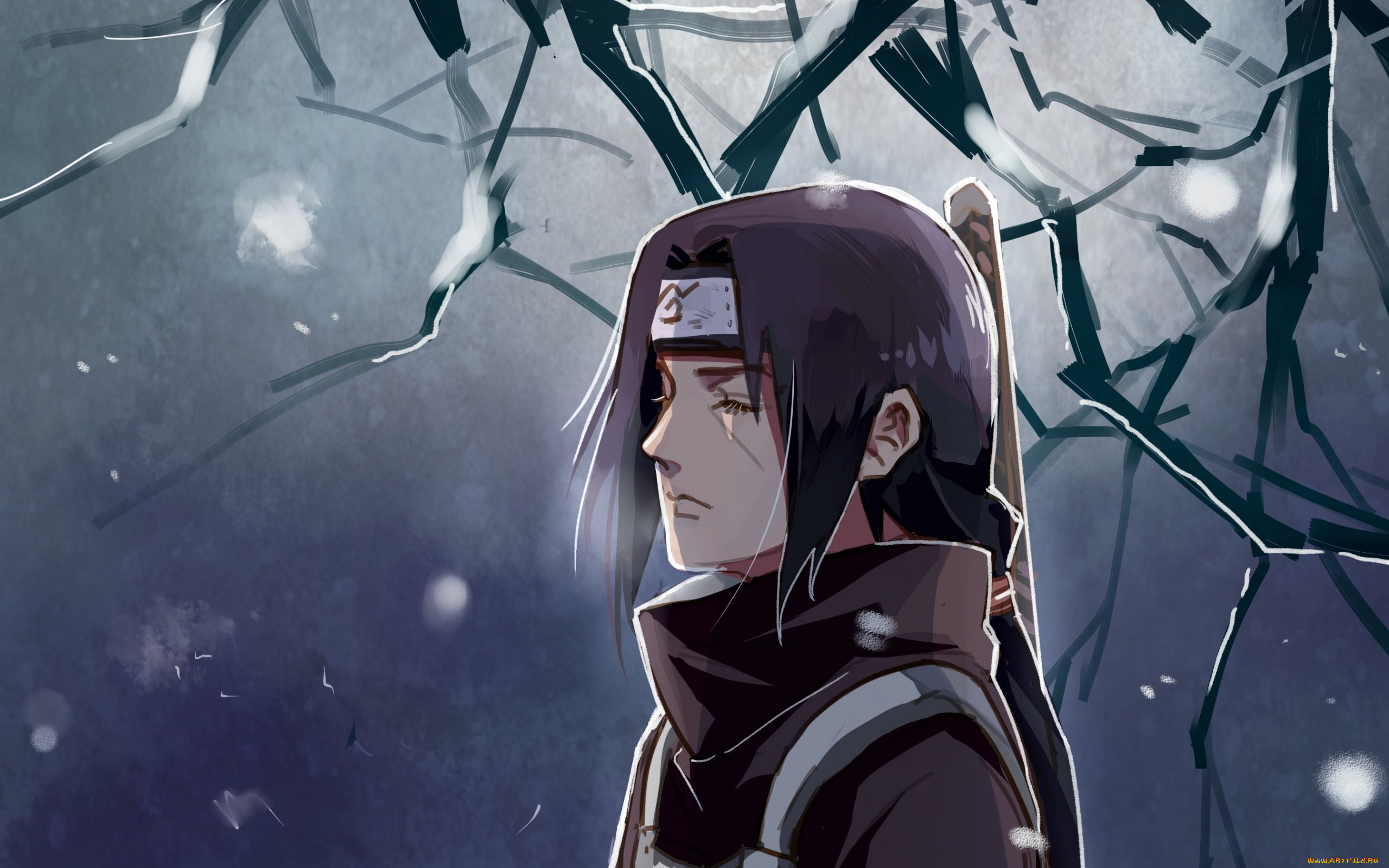 аниме, naruto, anbu, uchiha, itachi, art