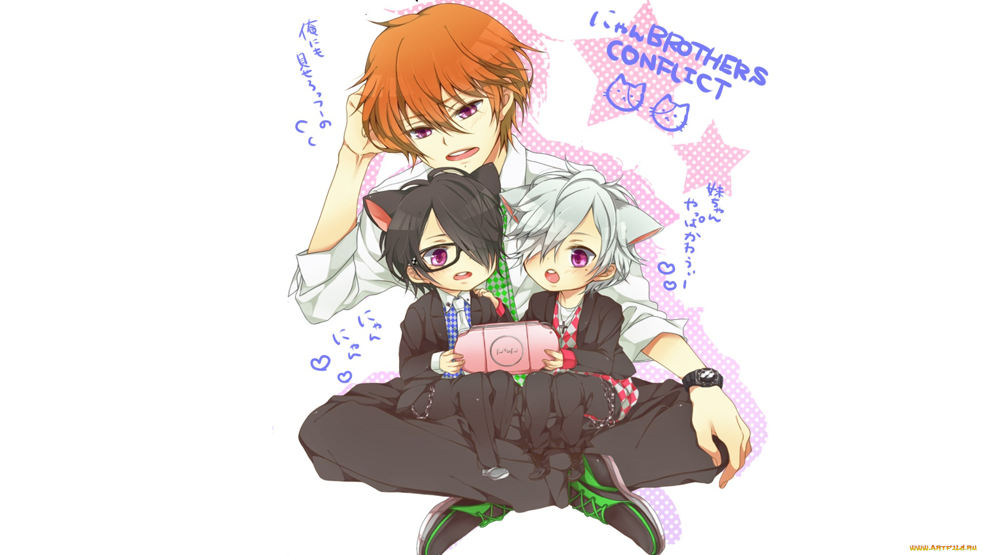 аниме, brothers, conflict, братья