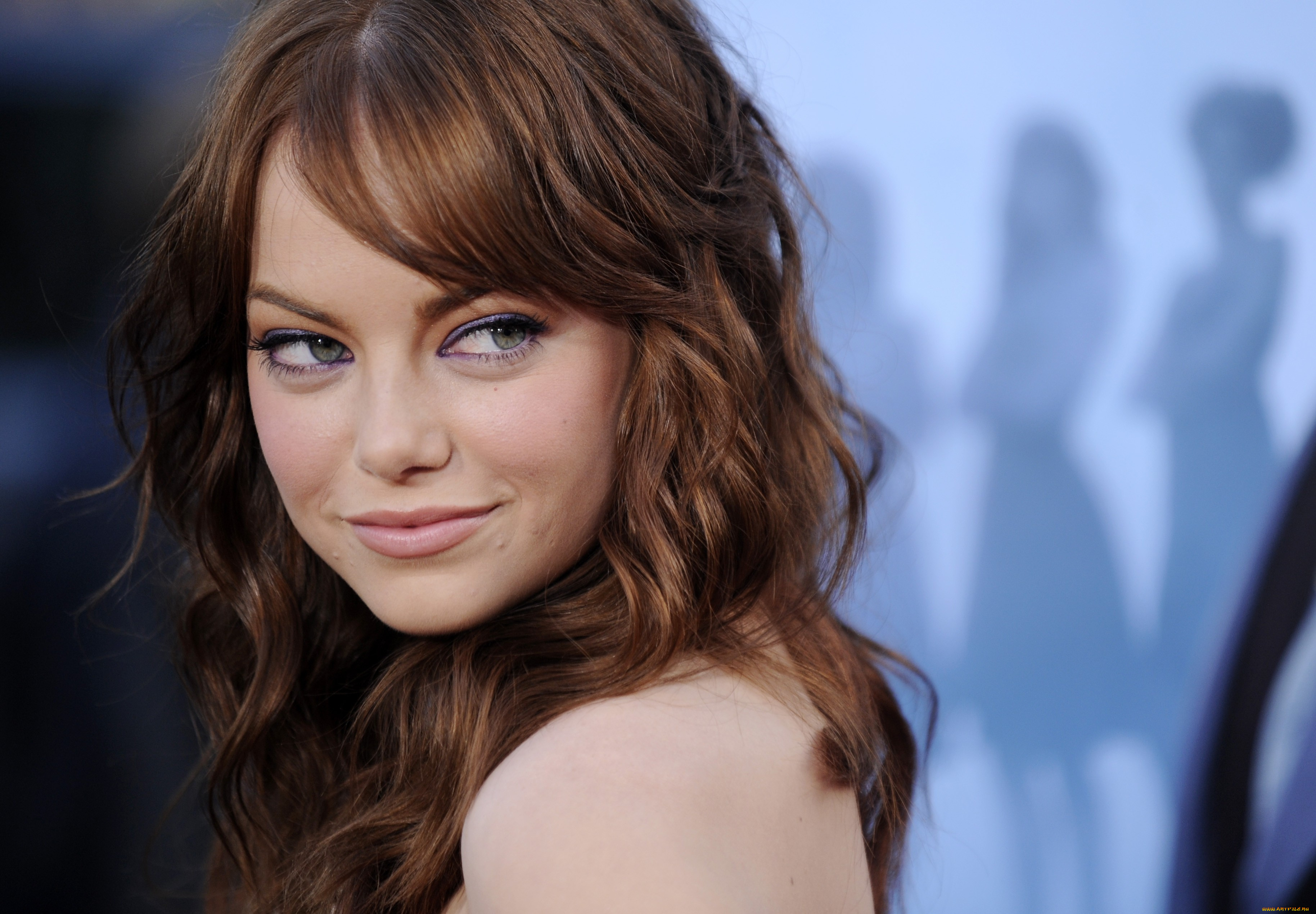 Emma, Stone, девушки, актриса, синий, глаза, губы, голубой, взгляд