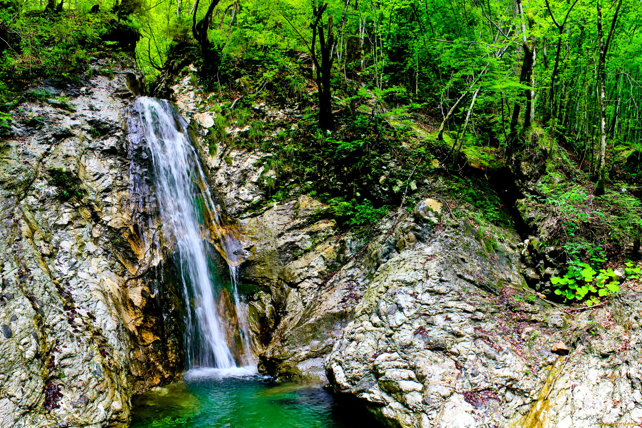 словения, first, ribnica, waterfall, природа, водопады
