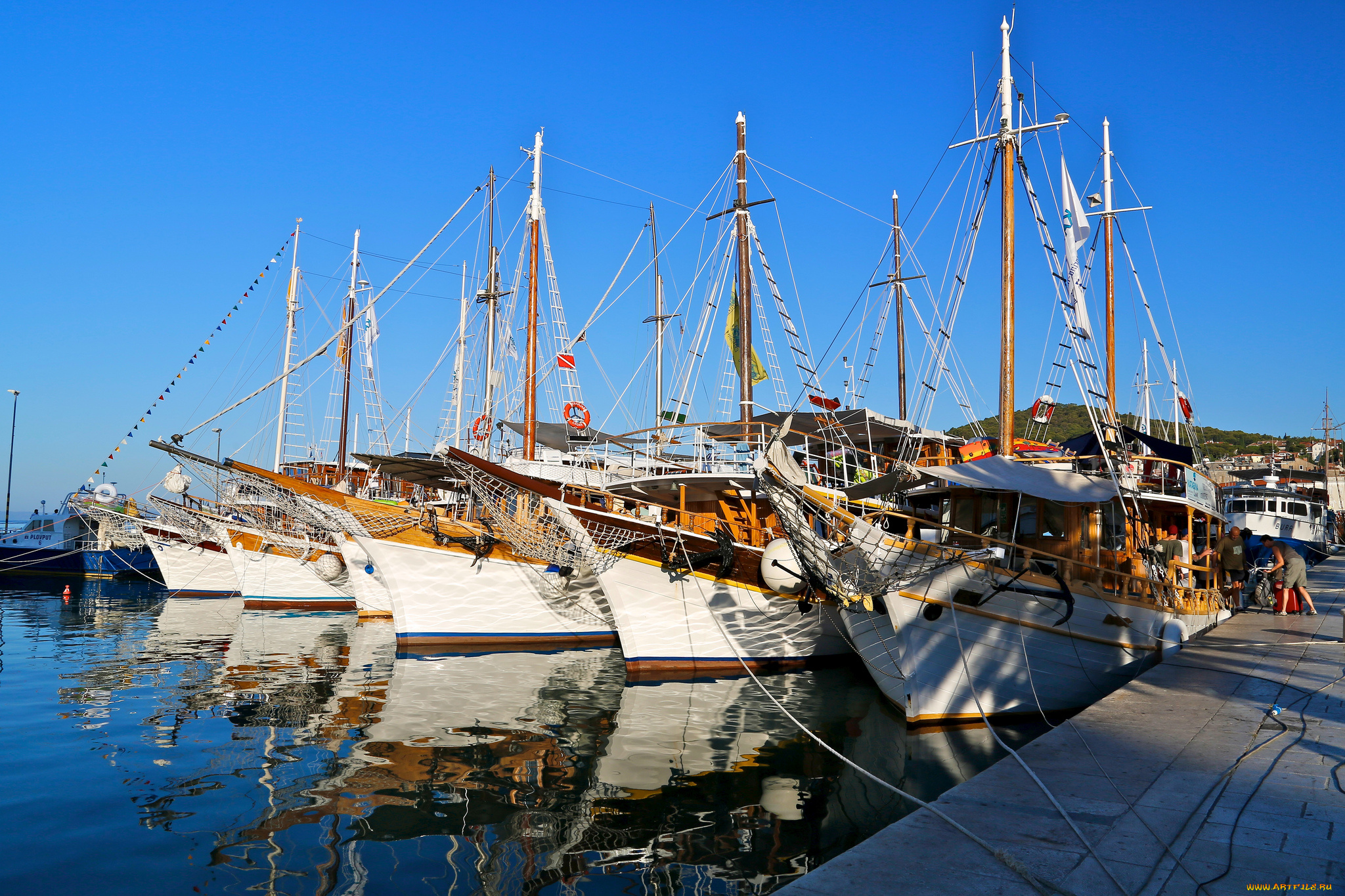 корабли, парусники, mooring, sailing, причал