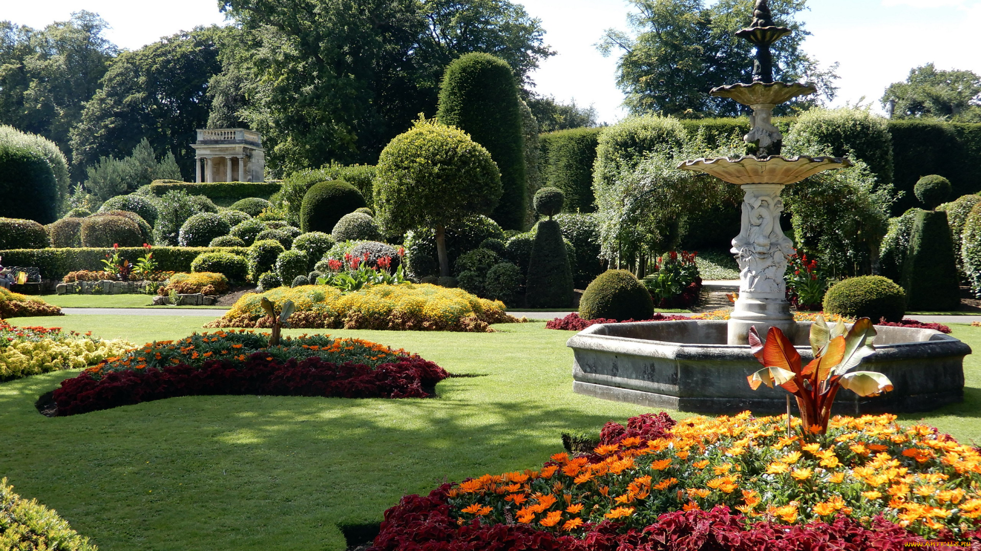 brodsworth, hall, gardens, природа, парк, brodsworth, hall, gardens