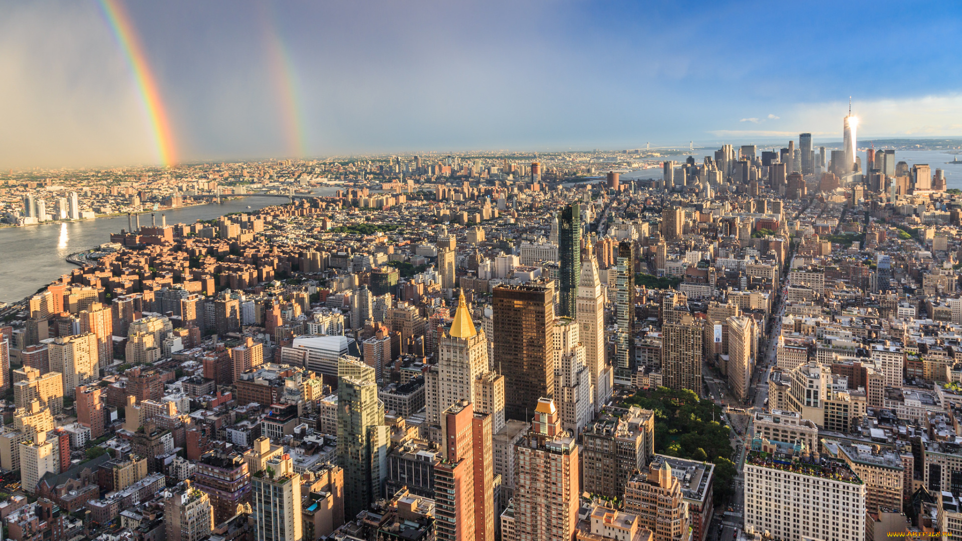 new, york, city, города, нью-йорк, , сша, панорама, небоскребы