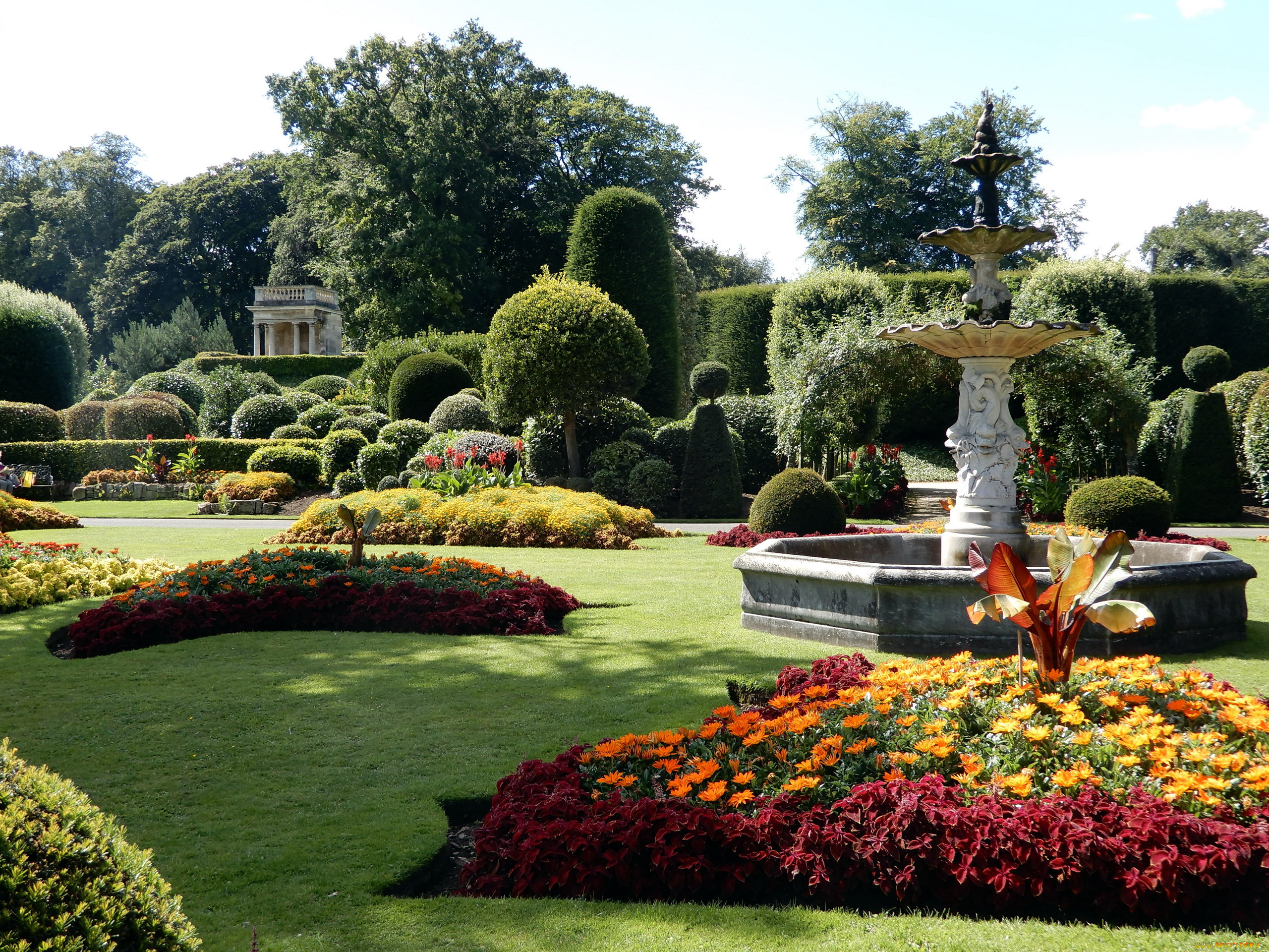 brodsworth, hall, gardens, природа, парк, brodsworth, hall, gardens