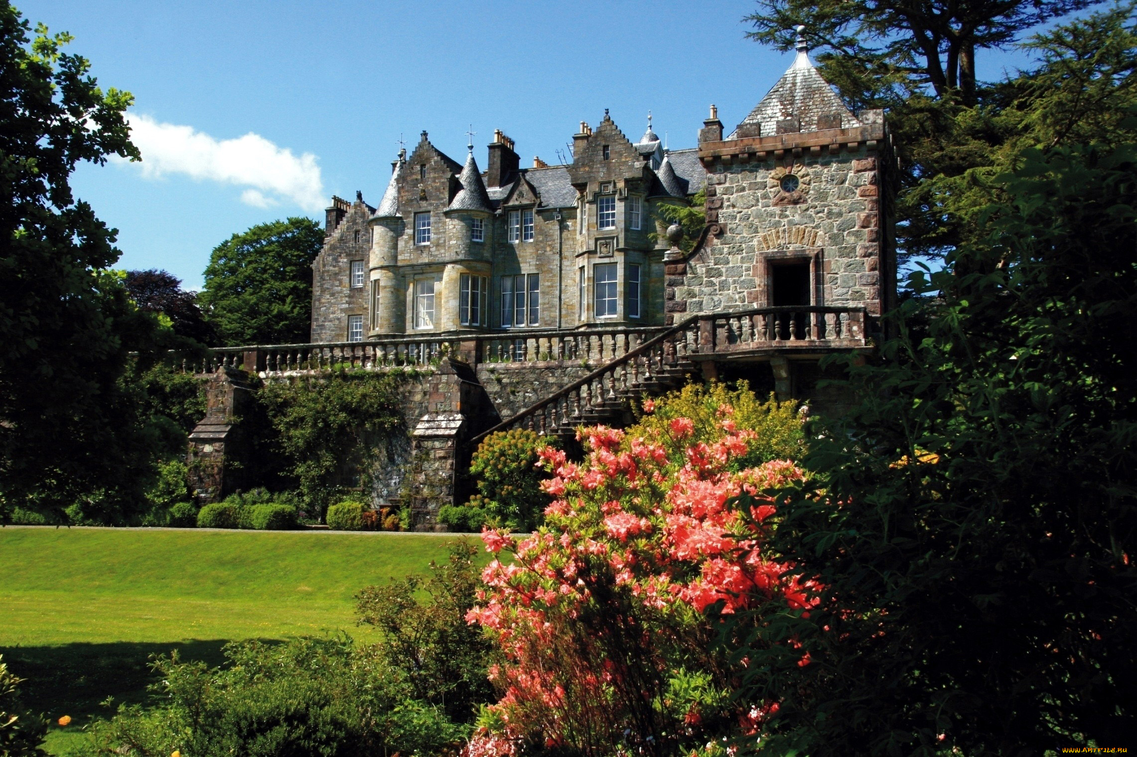 torosay, castle, города, замки, англии, torosay, castle