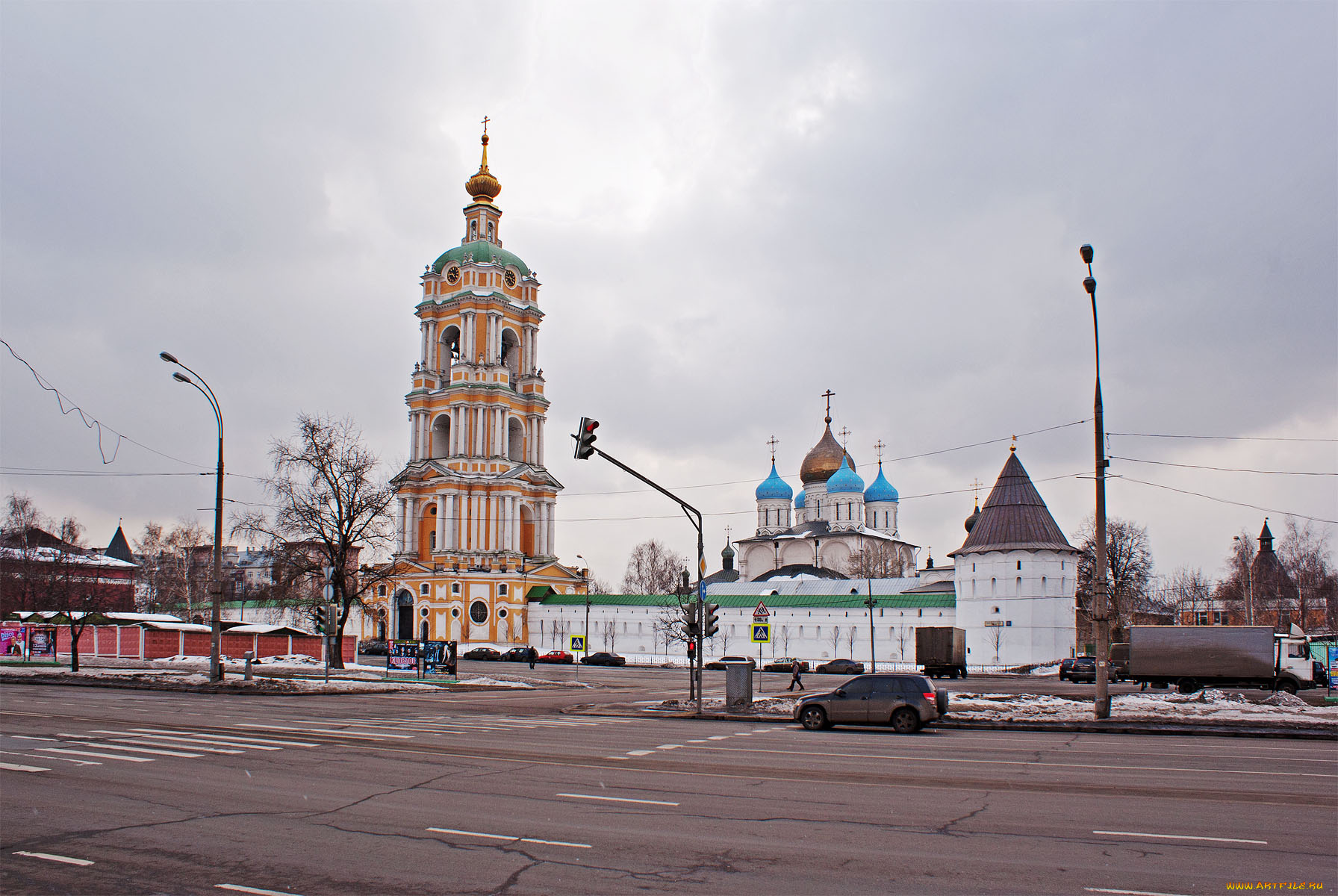 новоспасский, ставропигиальный, мужской, монастырь, города, православные, церкви, монастыри, тучи, дорога, колокольня