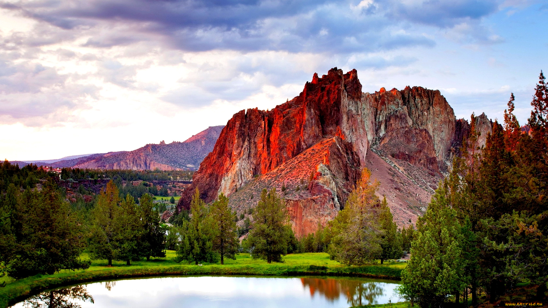 mountain, lake, природа, реки, озера, горы, скалы, озеро, лес