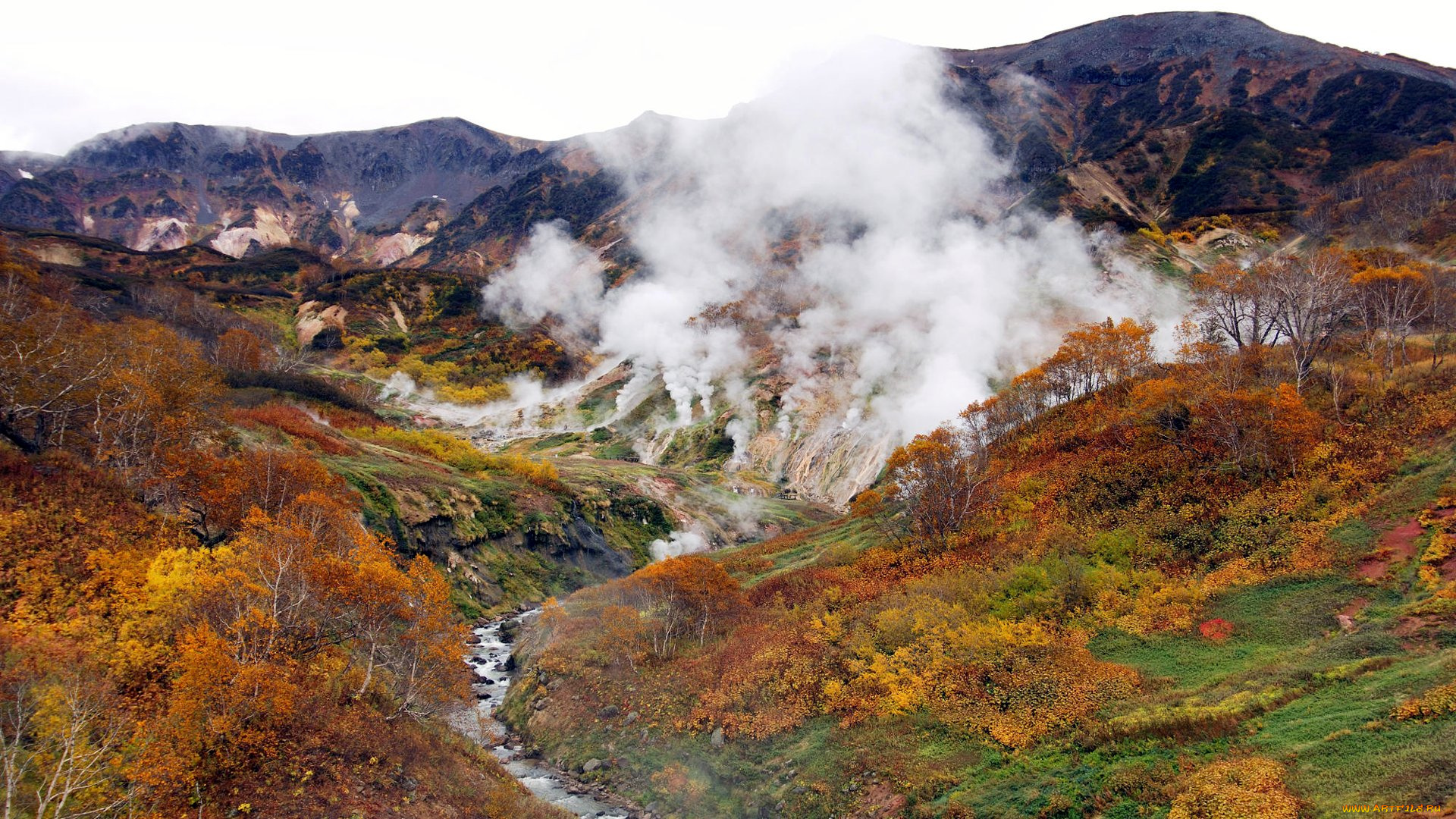 steamboat, geyser, in, colorado, природа, стихия, горы, речка, гейзер