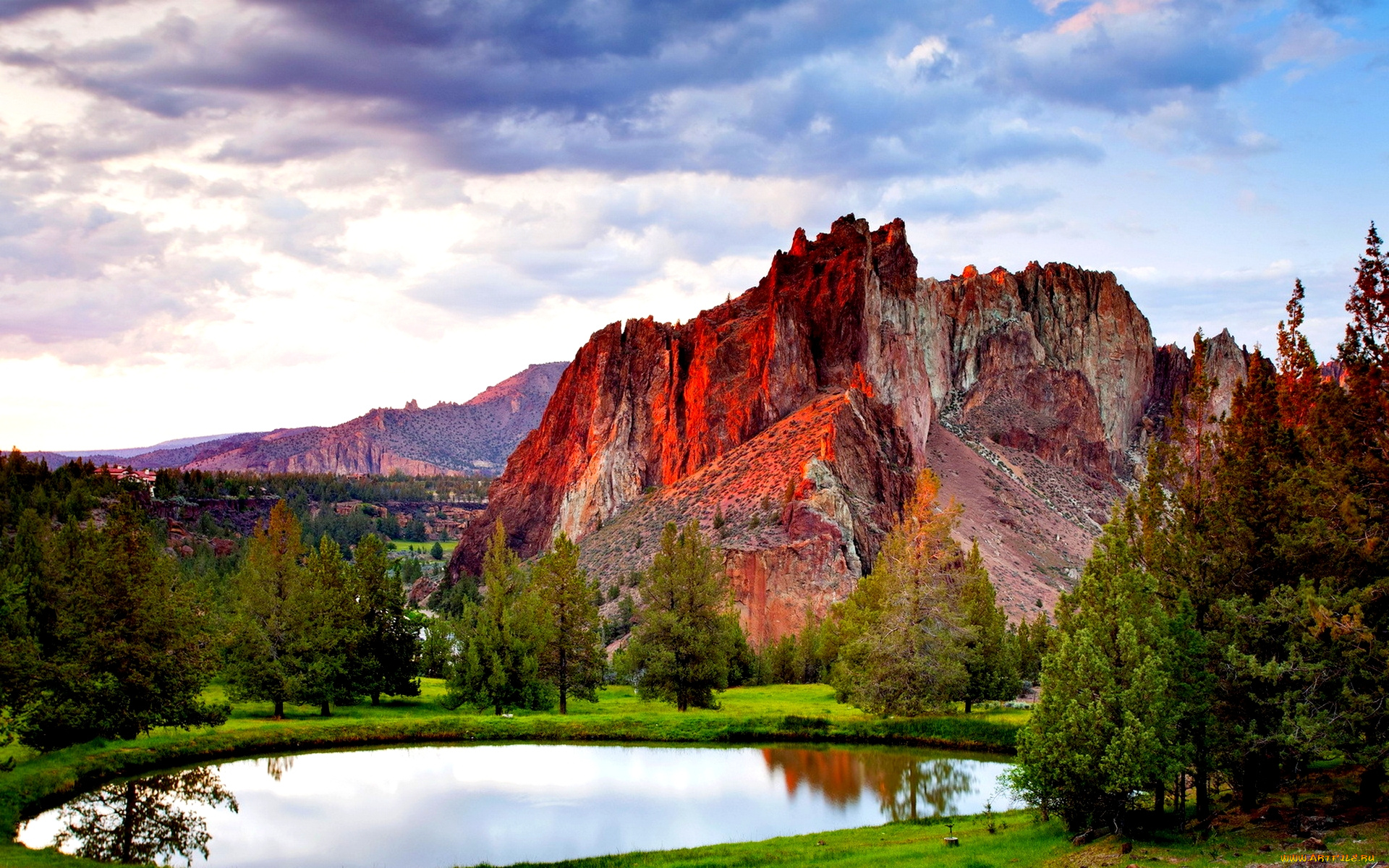 mountain, lake, природа, реки, озера, горы, скалы, озеро, лес