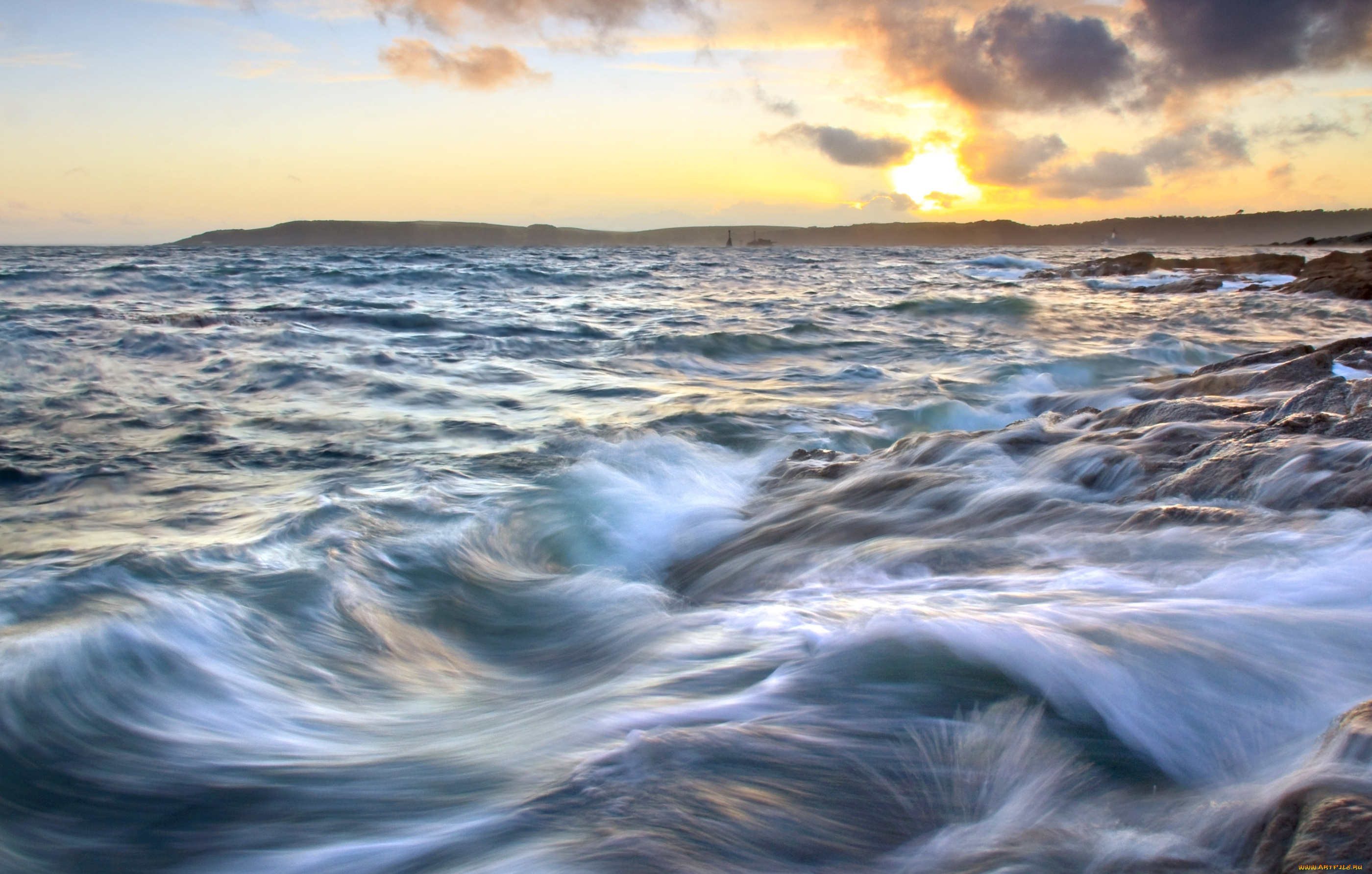 природа, моря, океаны, вода, волны