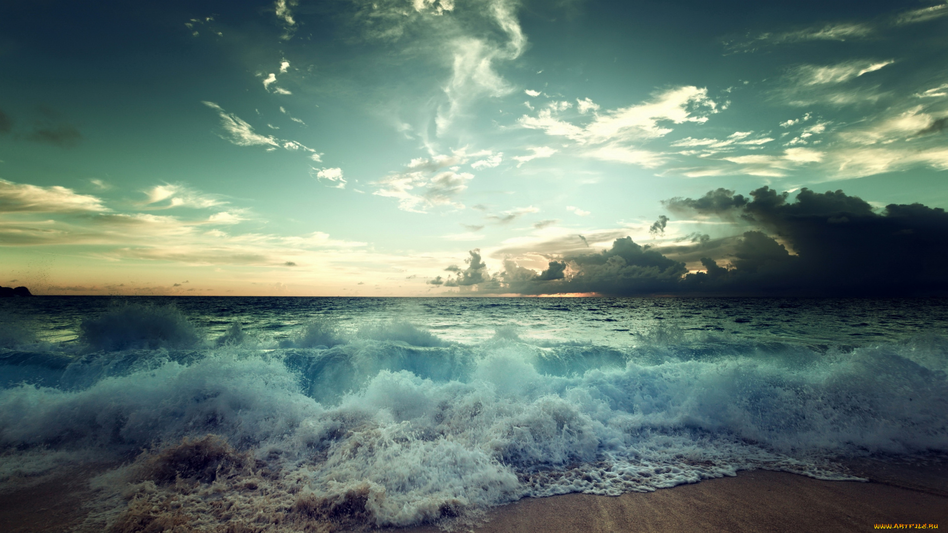 природа, моря, океаны, волны, море, шторм, небо, побережье