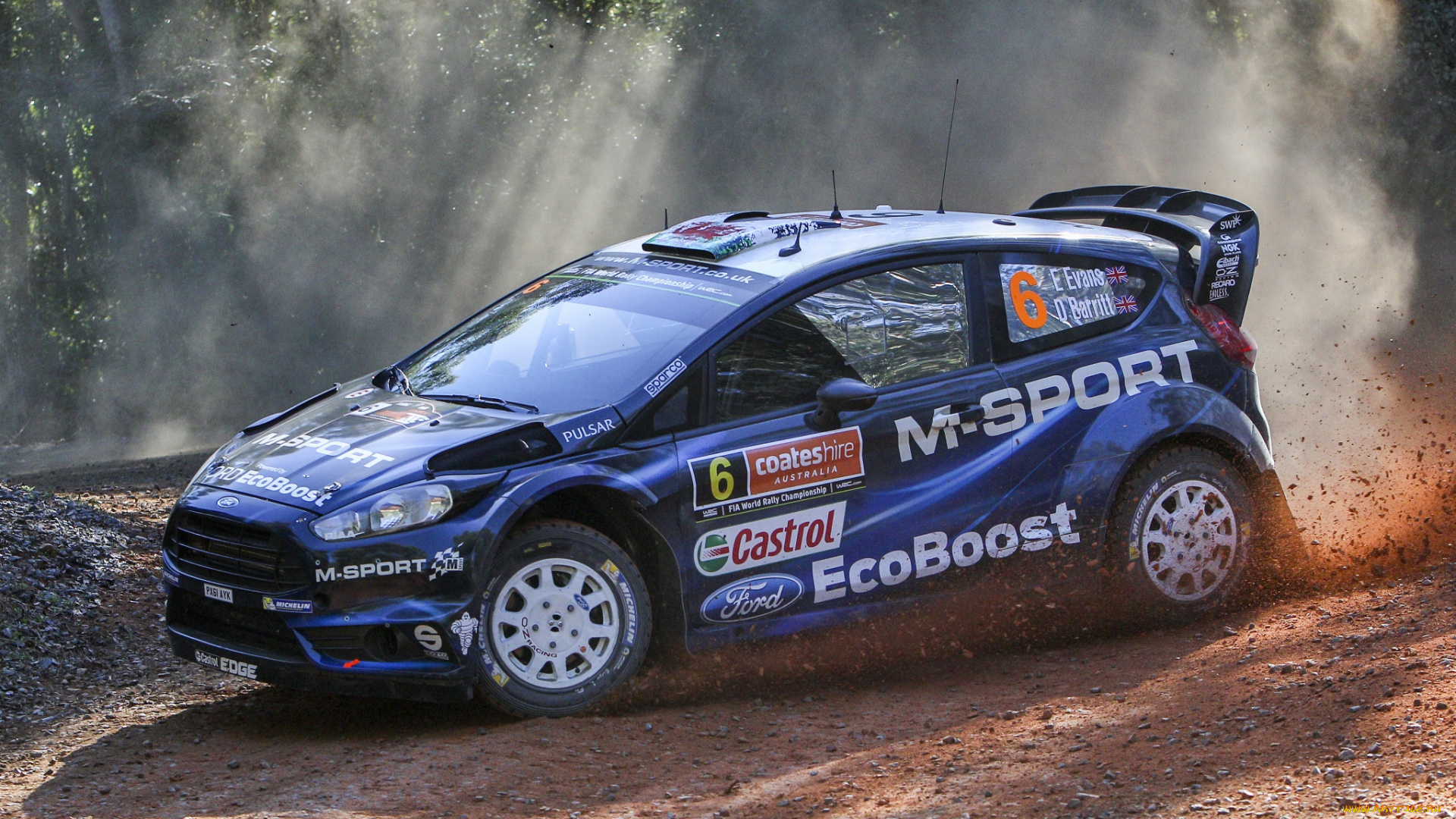 спорт, авторалли, 2014г, гонка, wrc, rs, fiesta, ford, синий