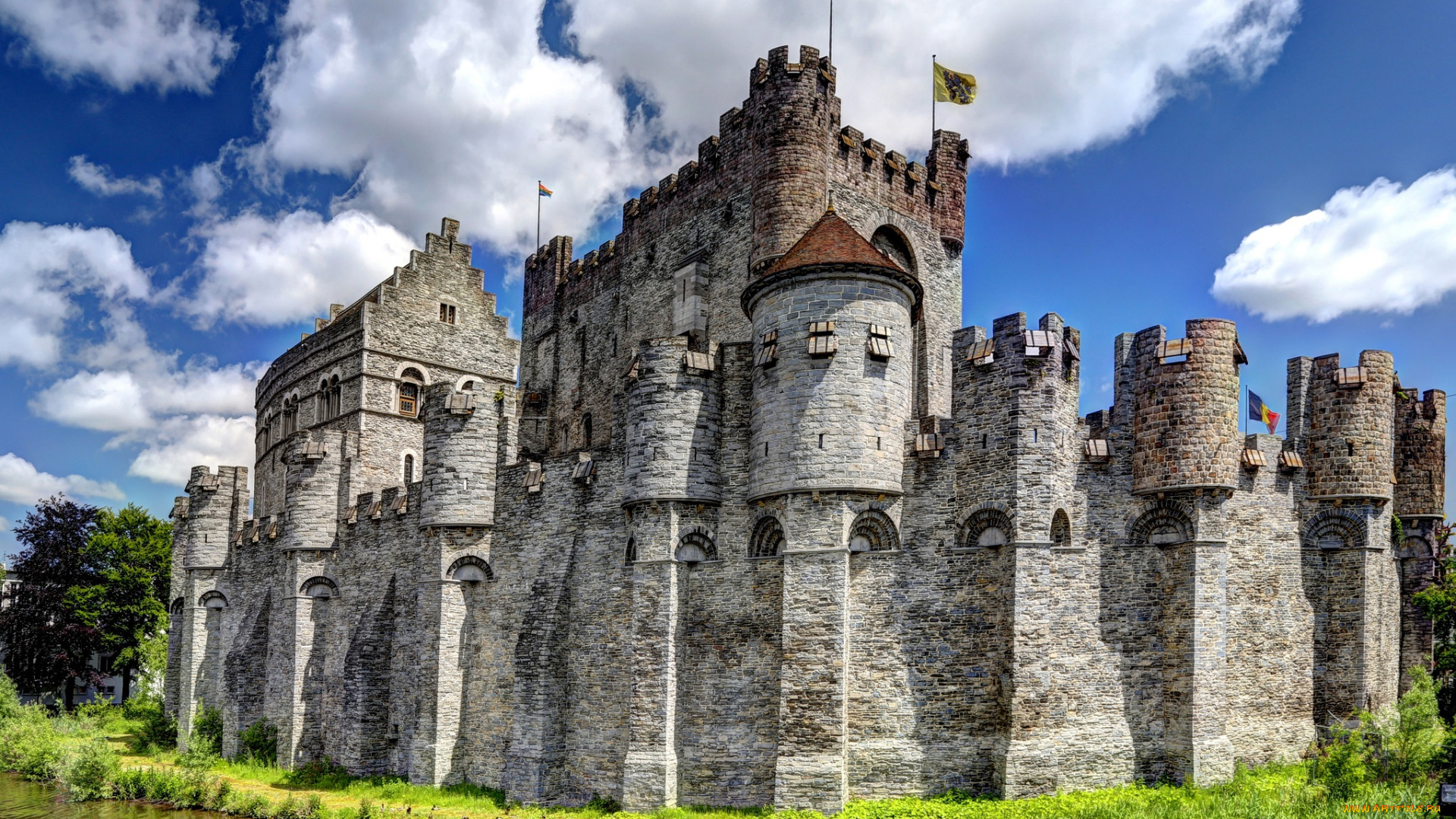 gravensteen, castle, , gand, , belgium, города, замки, бельгии, замок